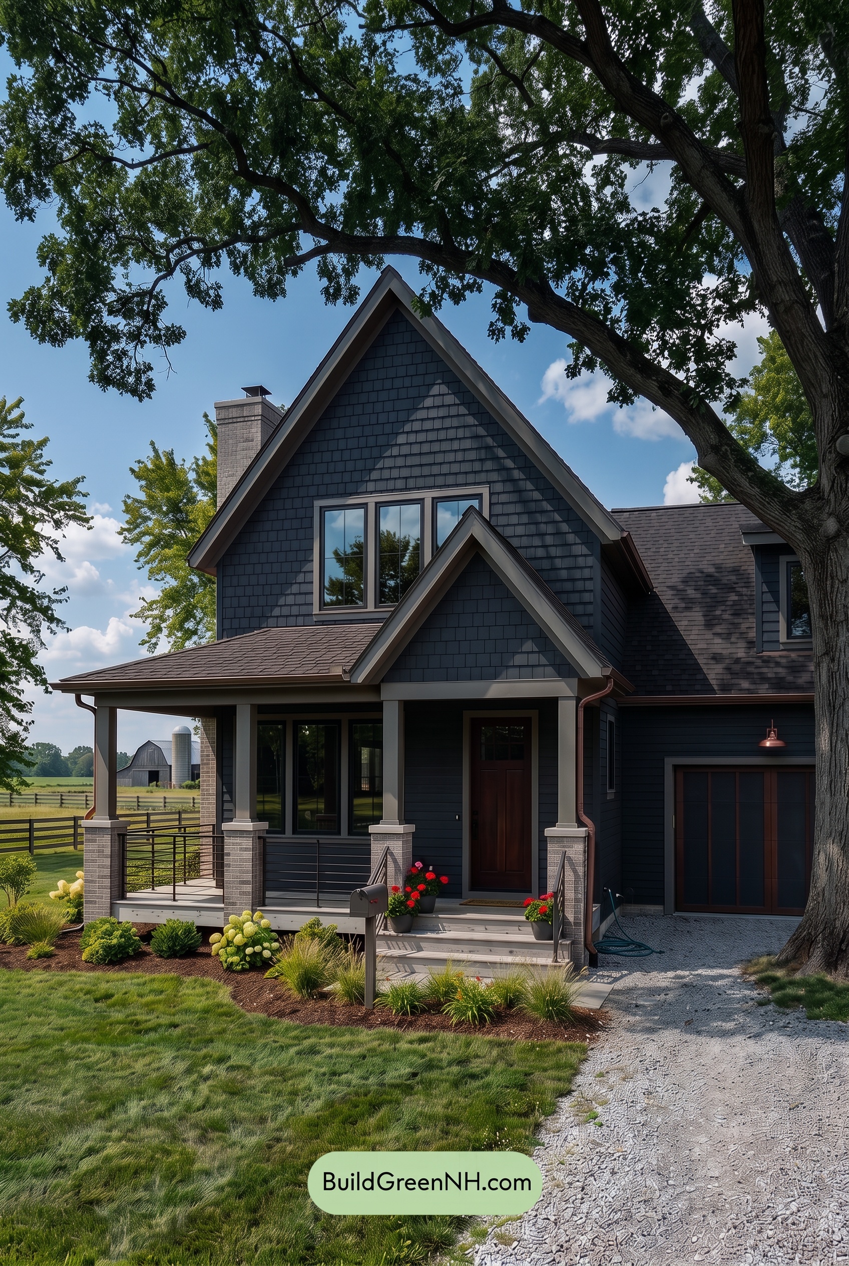Dark Charcoal House Exterior Color Scheme: Umber Lantern House - Shade