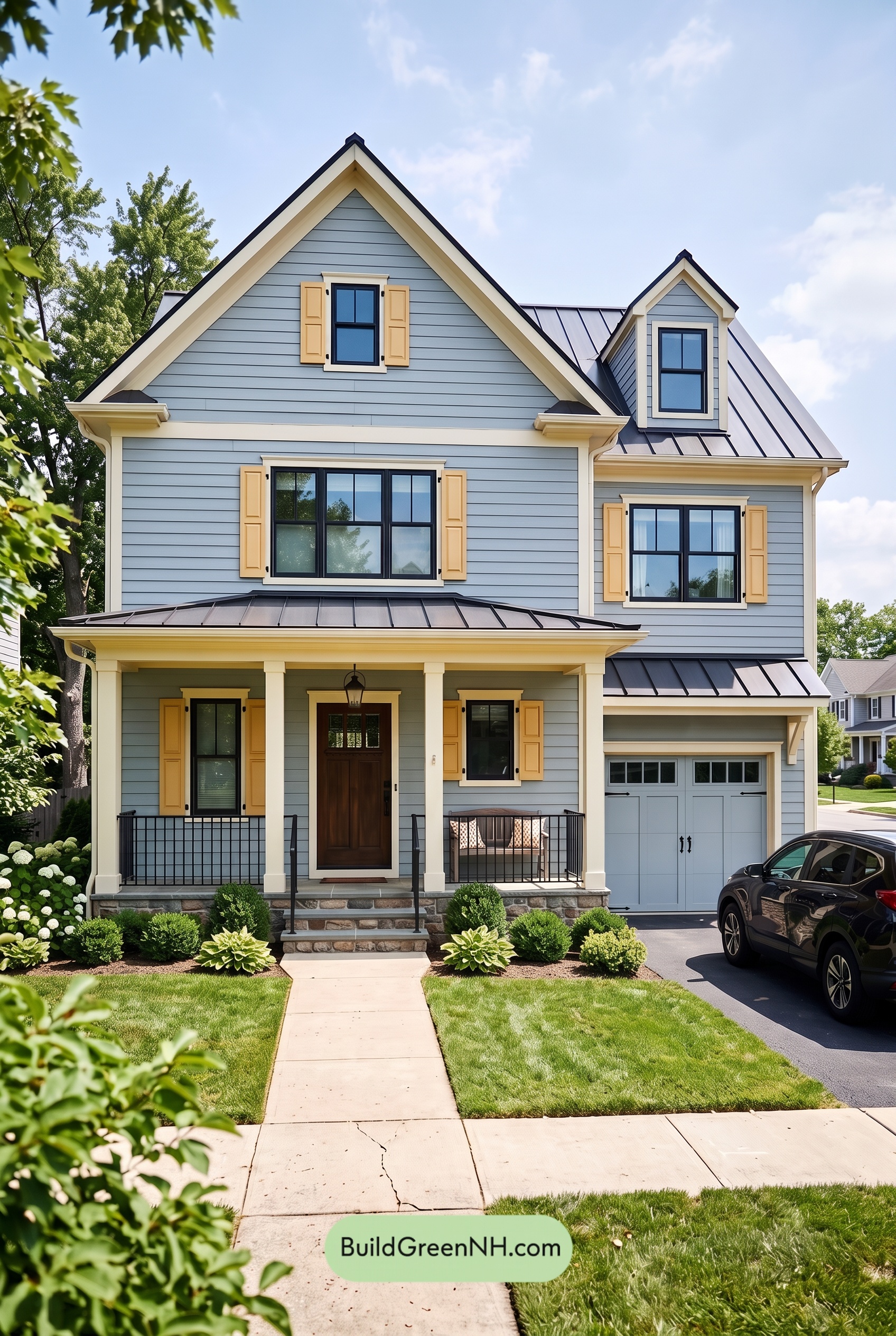 Modern Cottage Light Blue Color Scheme: Aster Blue Marigold