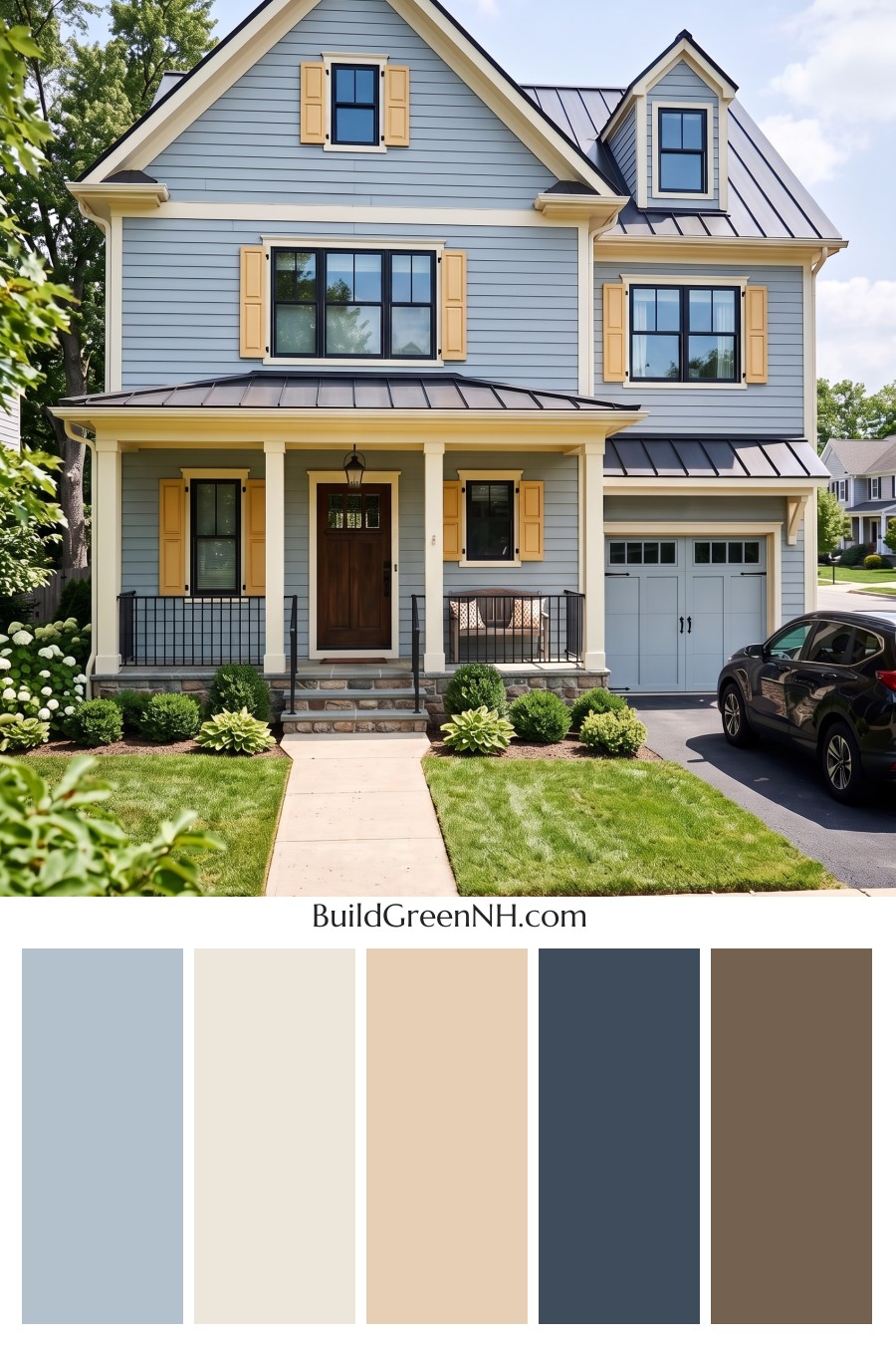 Modern Cottage Light Blue Color Scheme: Aster Blue Marigold