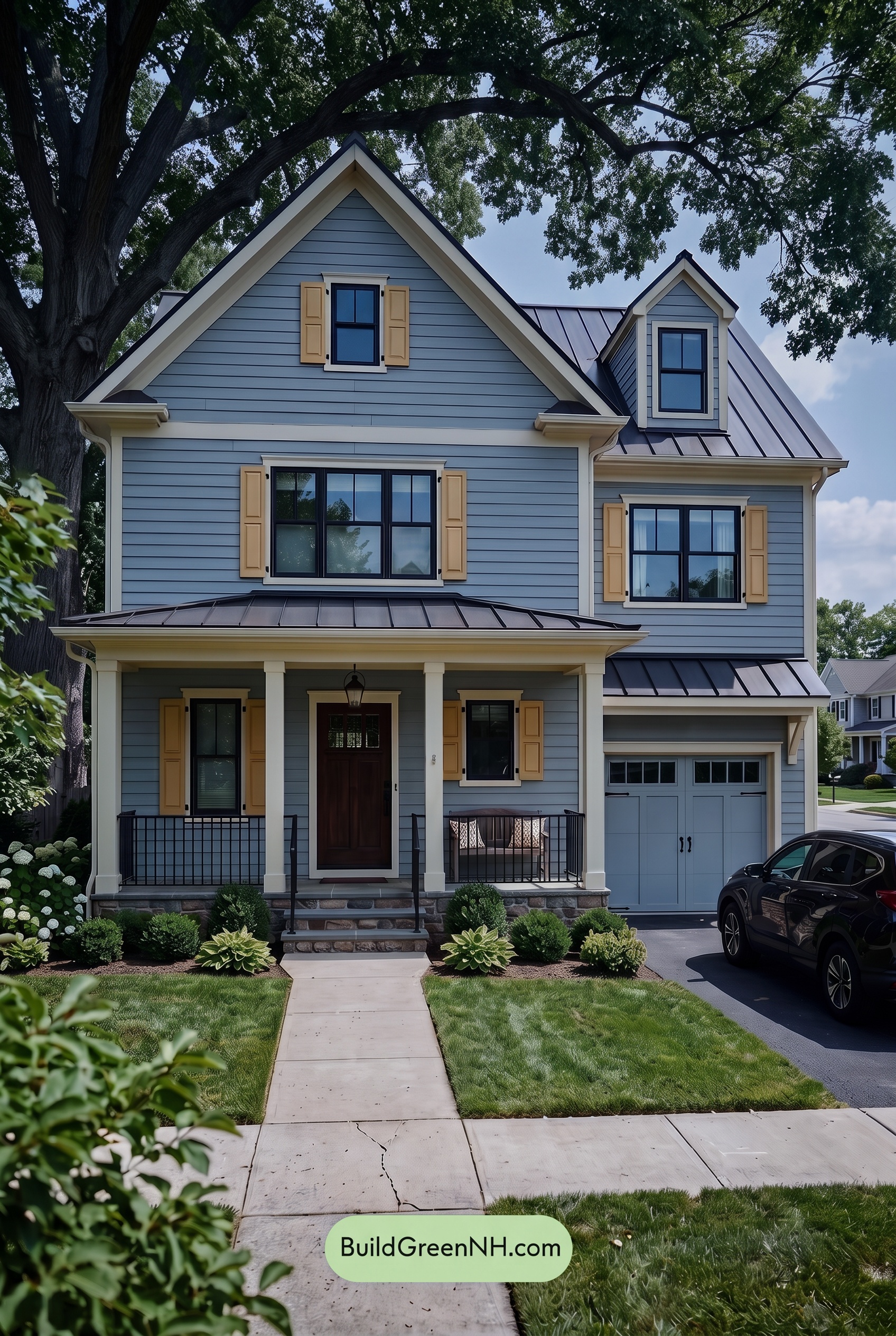 Modern Cottage Light Blue Color Scheme: Aster Blue Marigold - Shade