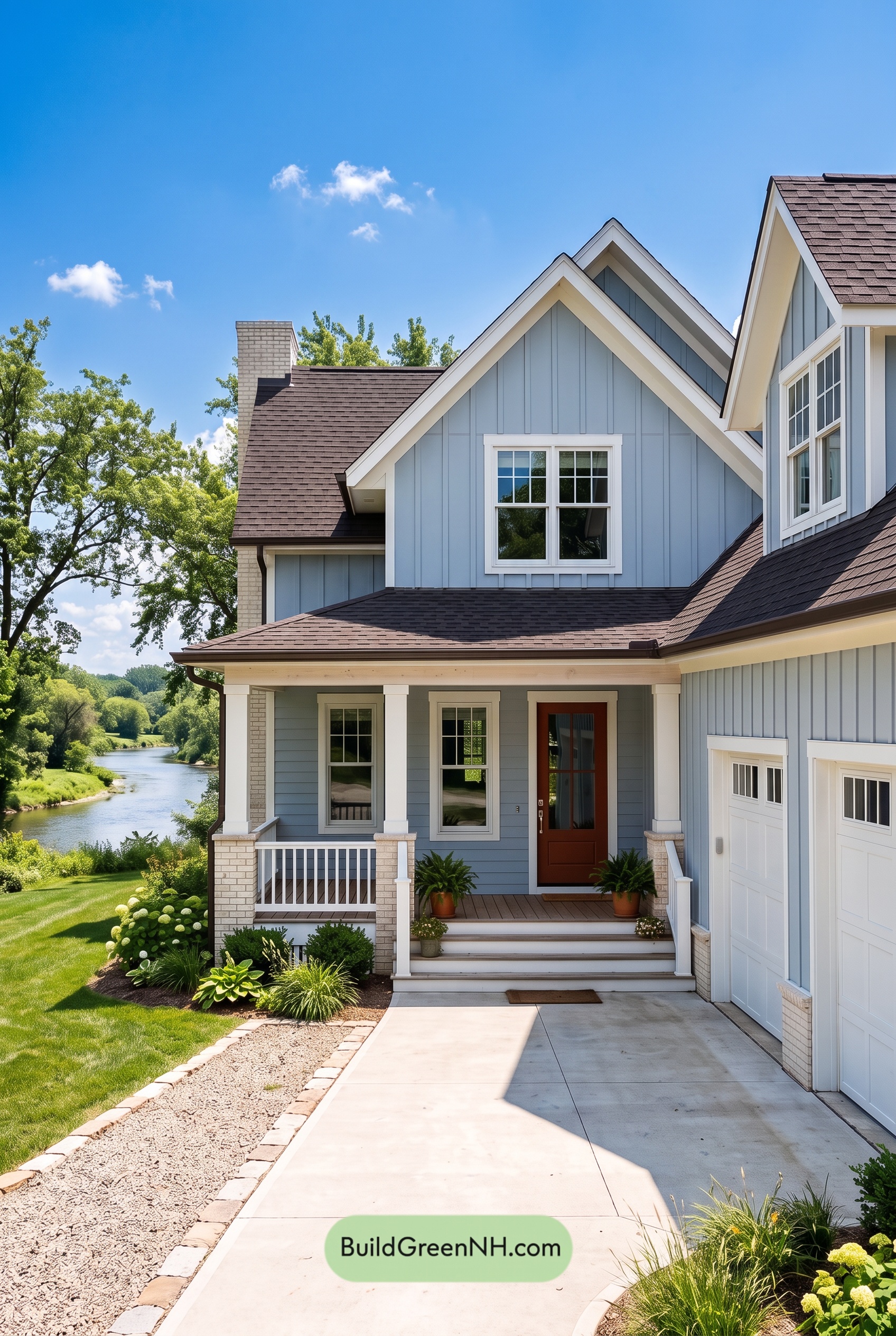 Modern Cottage Light Blue Color Scheme: Blue Linen Ember