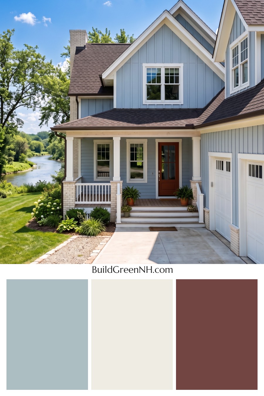 Modern Cottage Light Blue Color Scheme: Blue Linen Ember