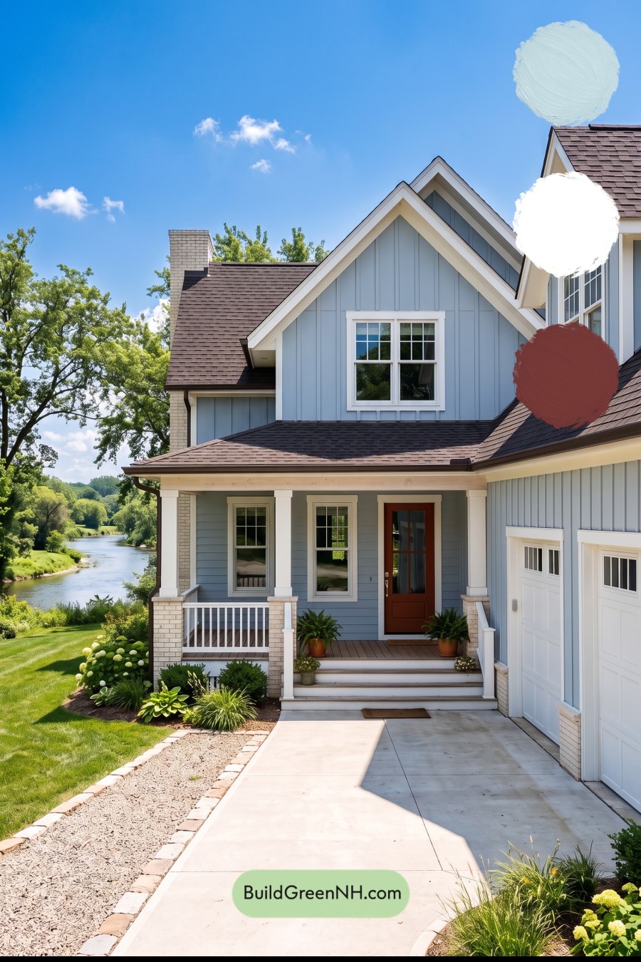 Modern Cottage Light Blue Color Scheme: Blue Linen Ember