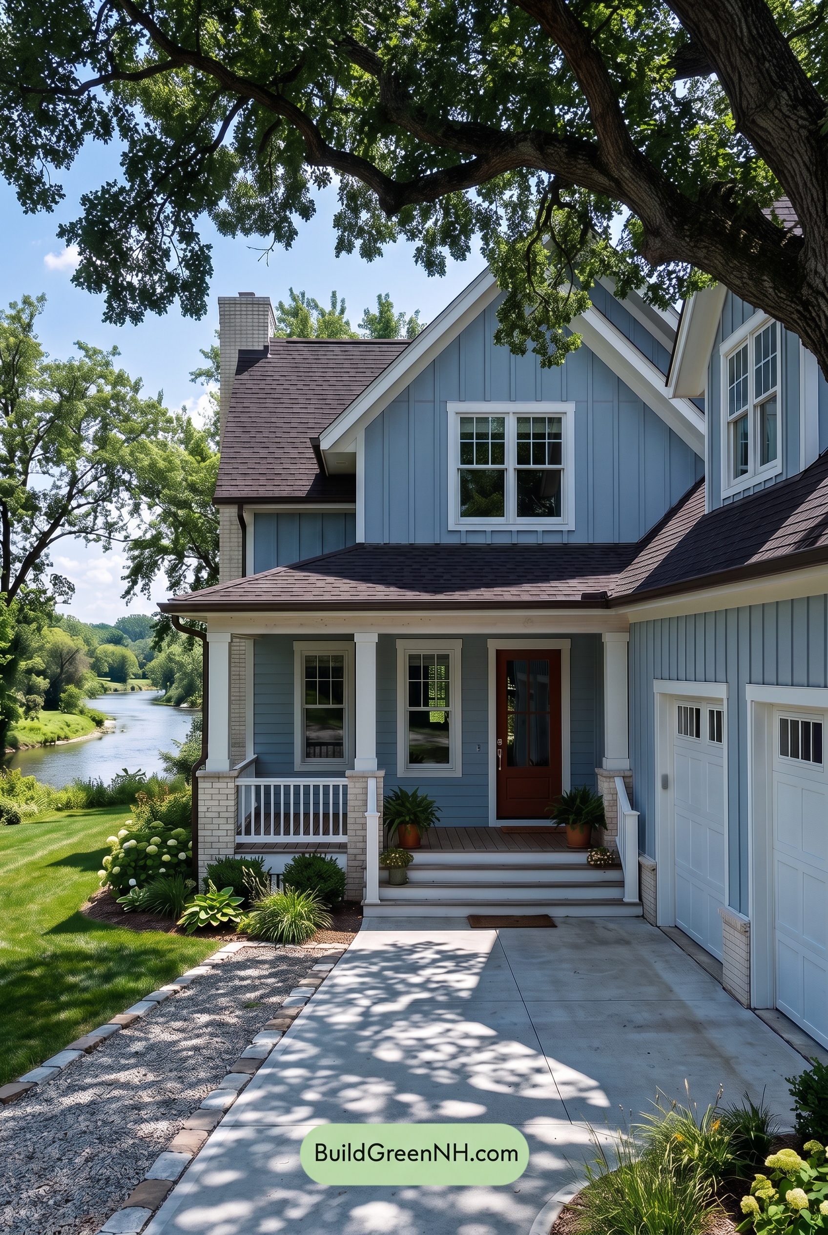 Modern Cottage Light Blue Color Scheme: Blue Linen Ember - Shade