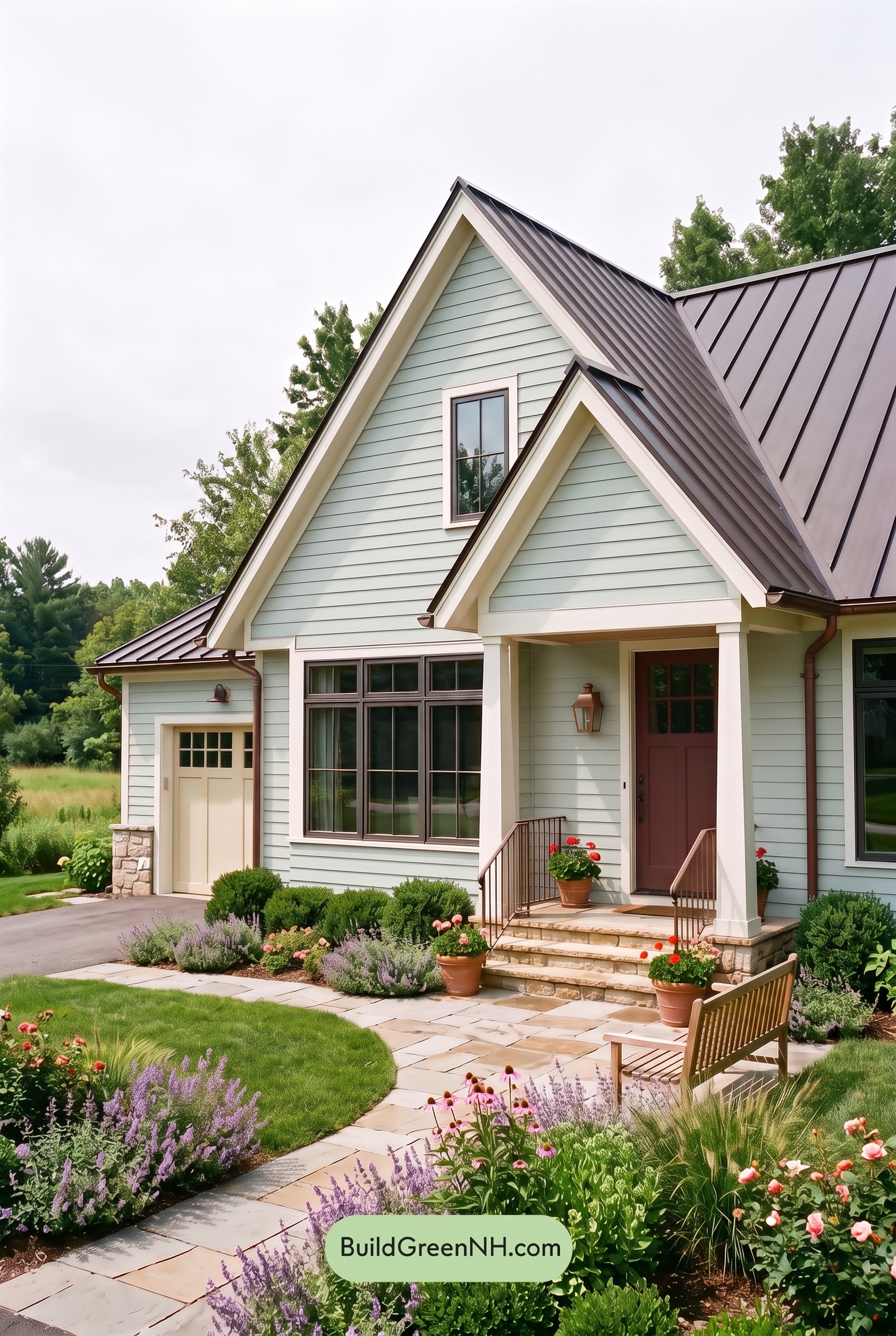 Modern Cottage Light Blue Color Scheme: Blue Meadow Ember - Overcast