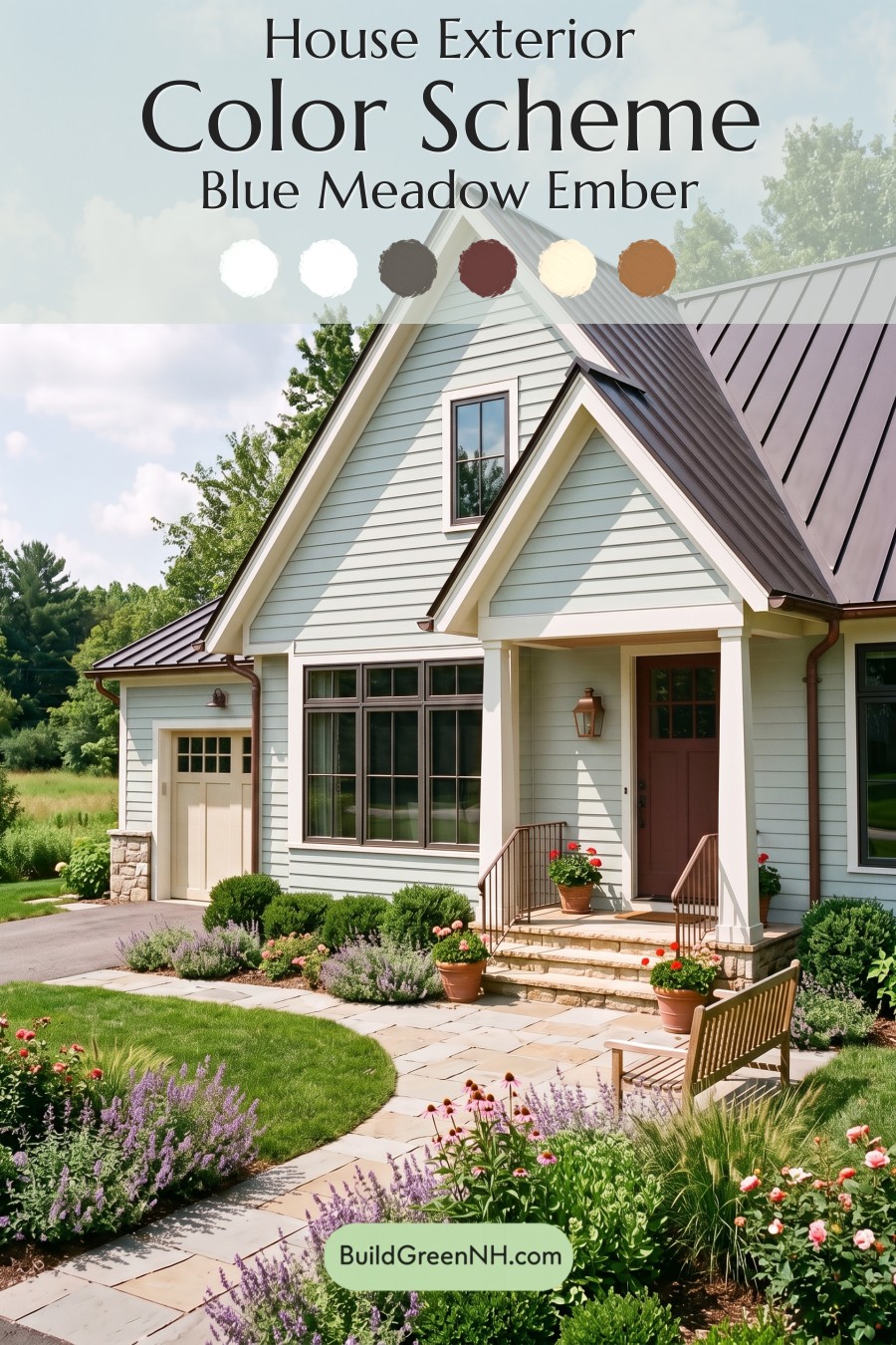 Modern Cottage Light Blue Color Scheme: Blue Meadow Ember