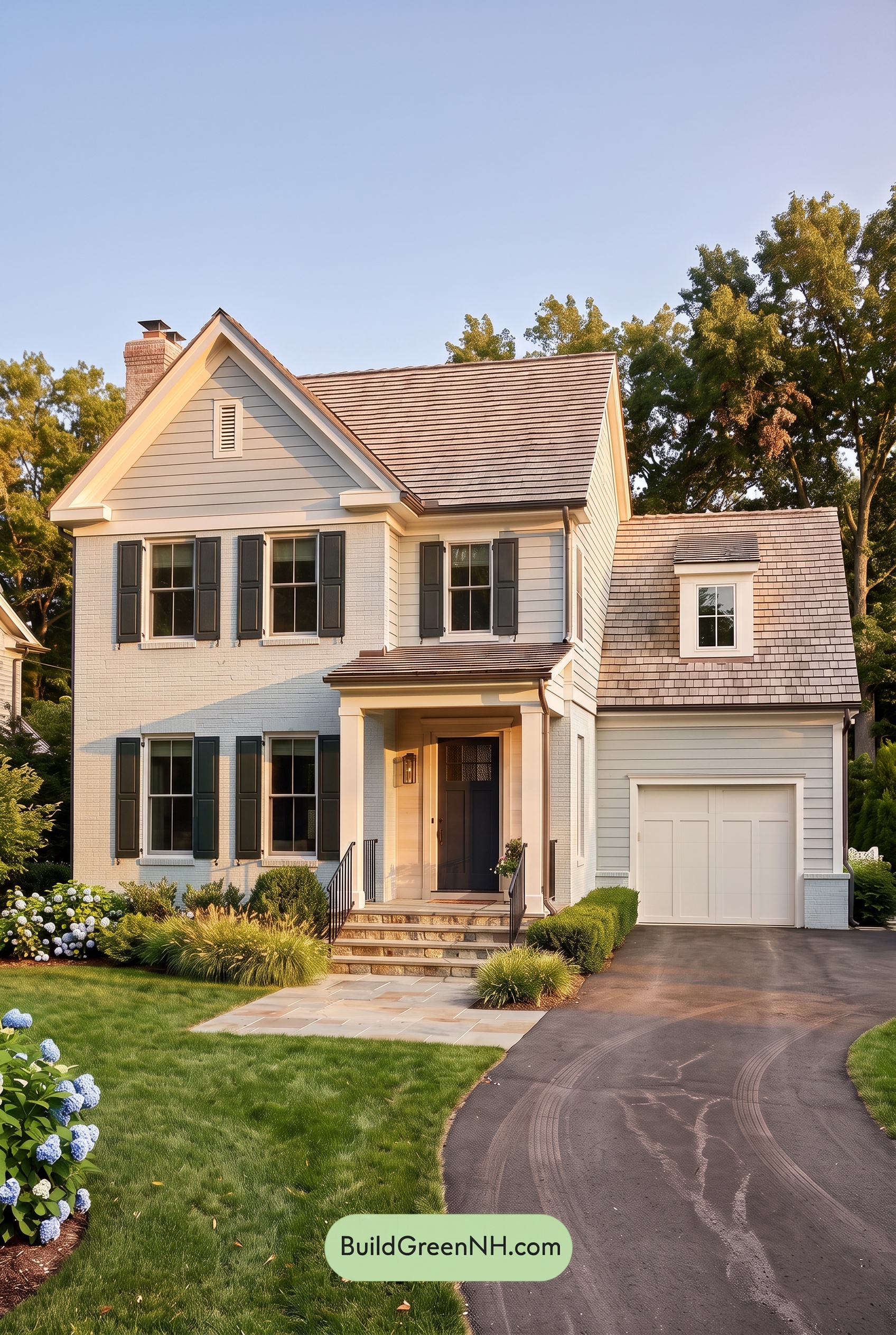 Modern Cottage Light Blue Color Scheme: Blue Pearl Reverie - Golden Hour
