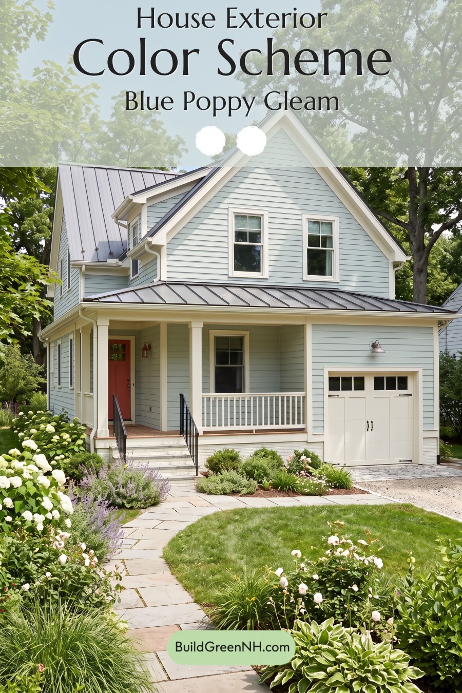 Modern Cottage Light Blue Color Scheme: Blue Poppy Gleam