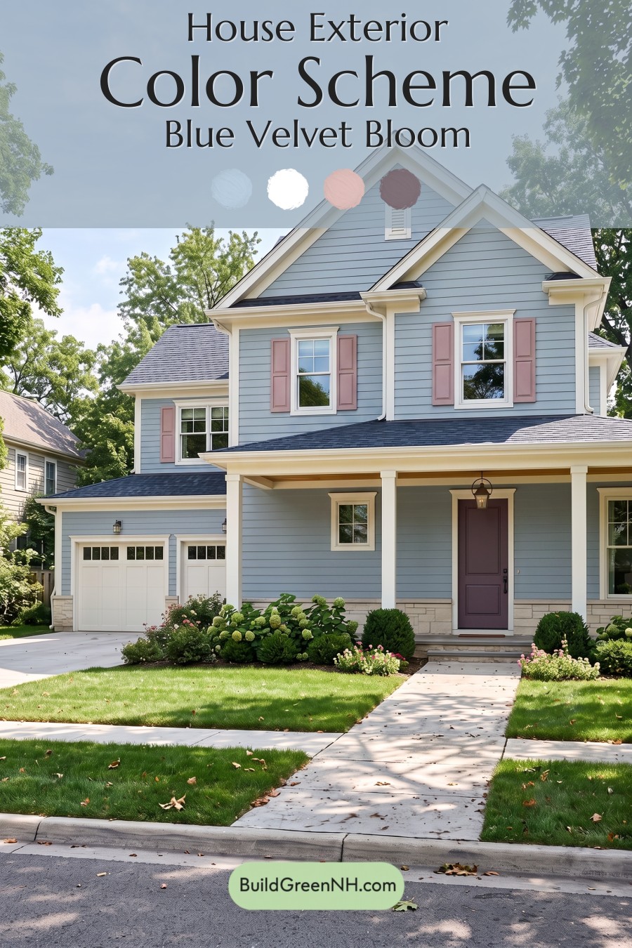Modern Cottage Light Blue Color Scheme: Blue Velvet Bloom