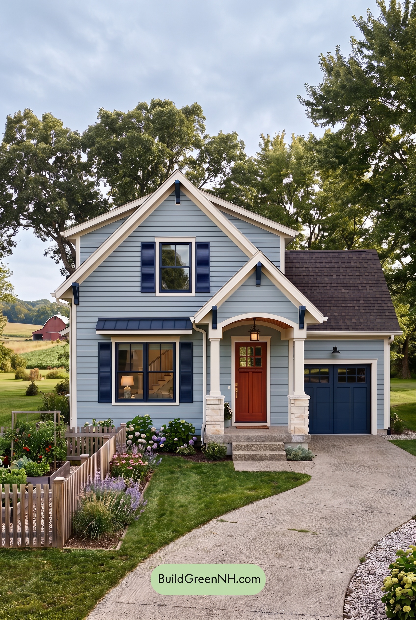 Modern Cottage Light Blue Color Scheme: Cloud Blue Sienna - Overcast