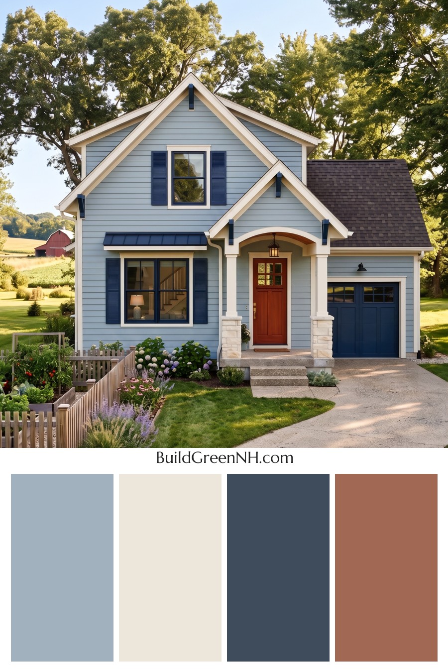Modern Cottage Light Blue Color Scheme: Cloud Blue Sienna