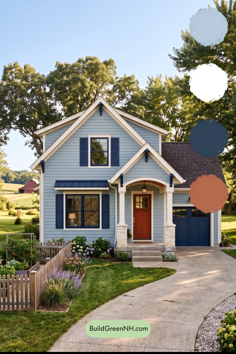 Modern Cottage Light Blue Color Scheme: Cloud Blue Sienna