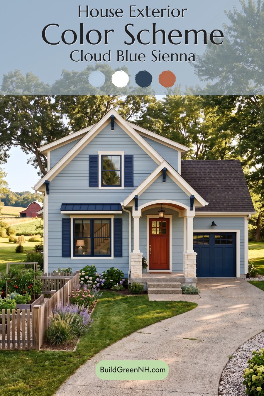 Modern Cottage Light Blue Color Scheme: Cloud Blue Sienna