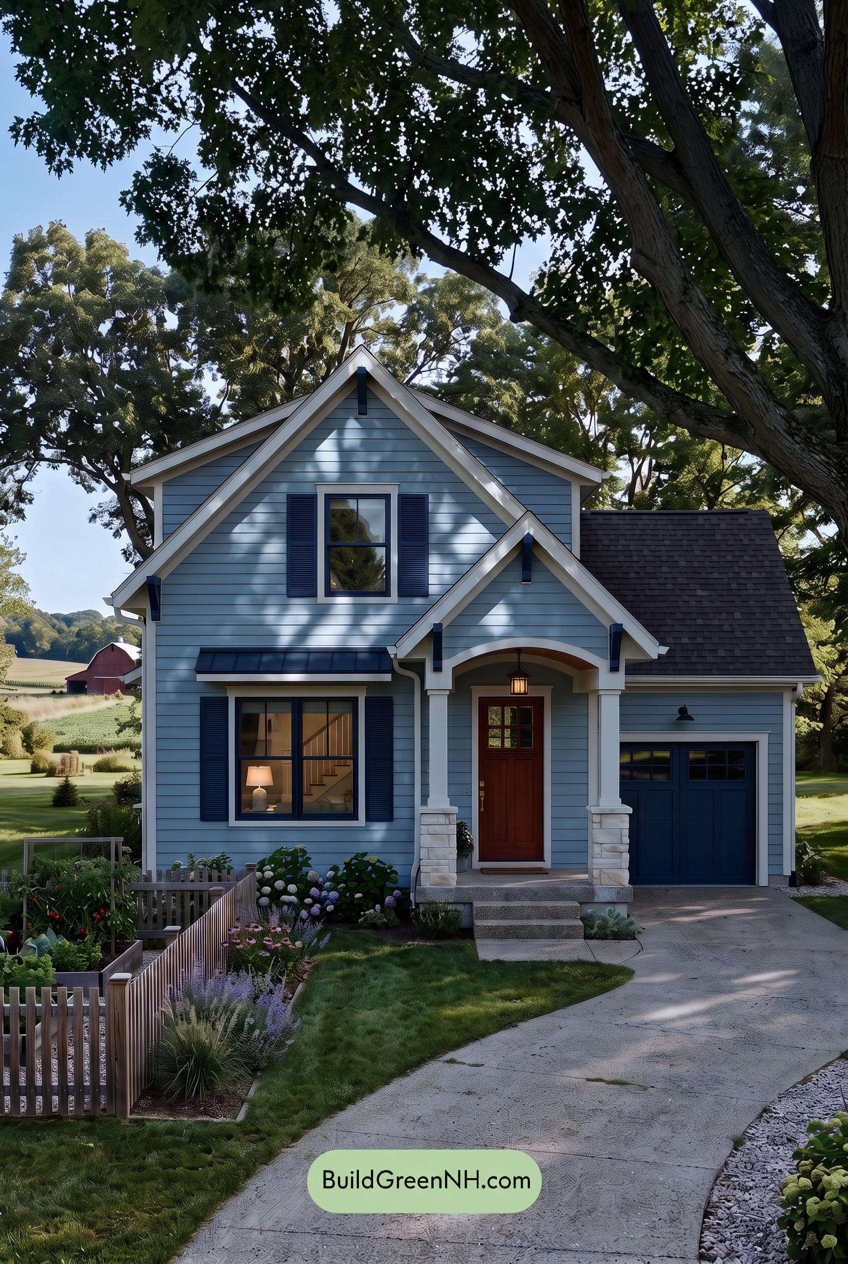 Modern Cottage Light Blue Color Scheme: Cloud Blue Sienna - Shade