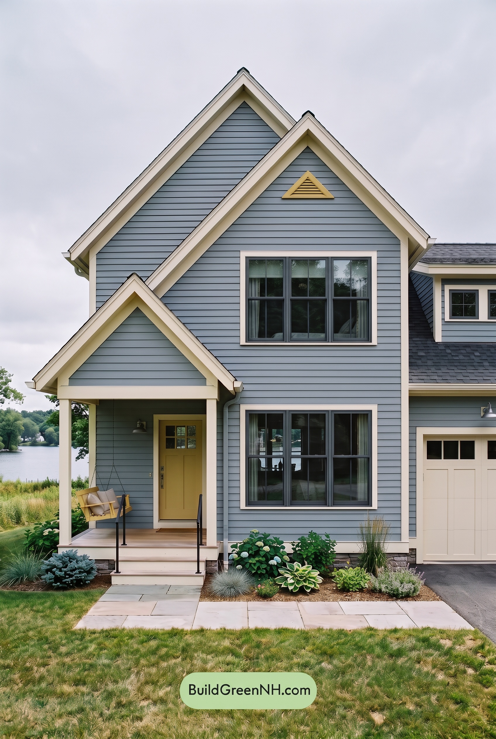 Modern Cottage Light Blue Color Scheme: Dove Blue Citron - Overcast