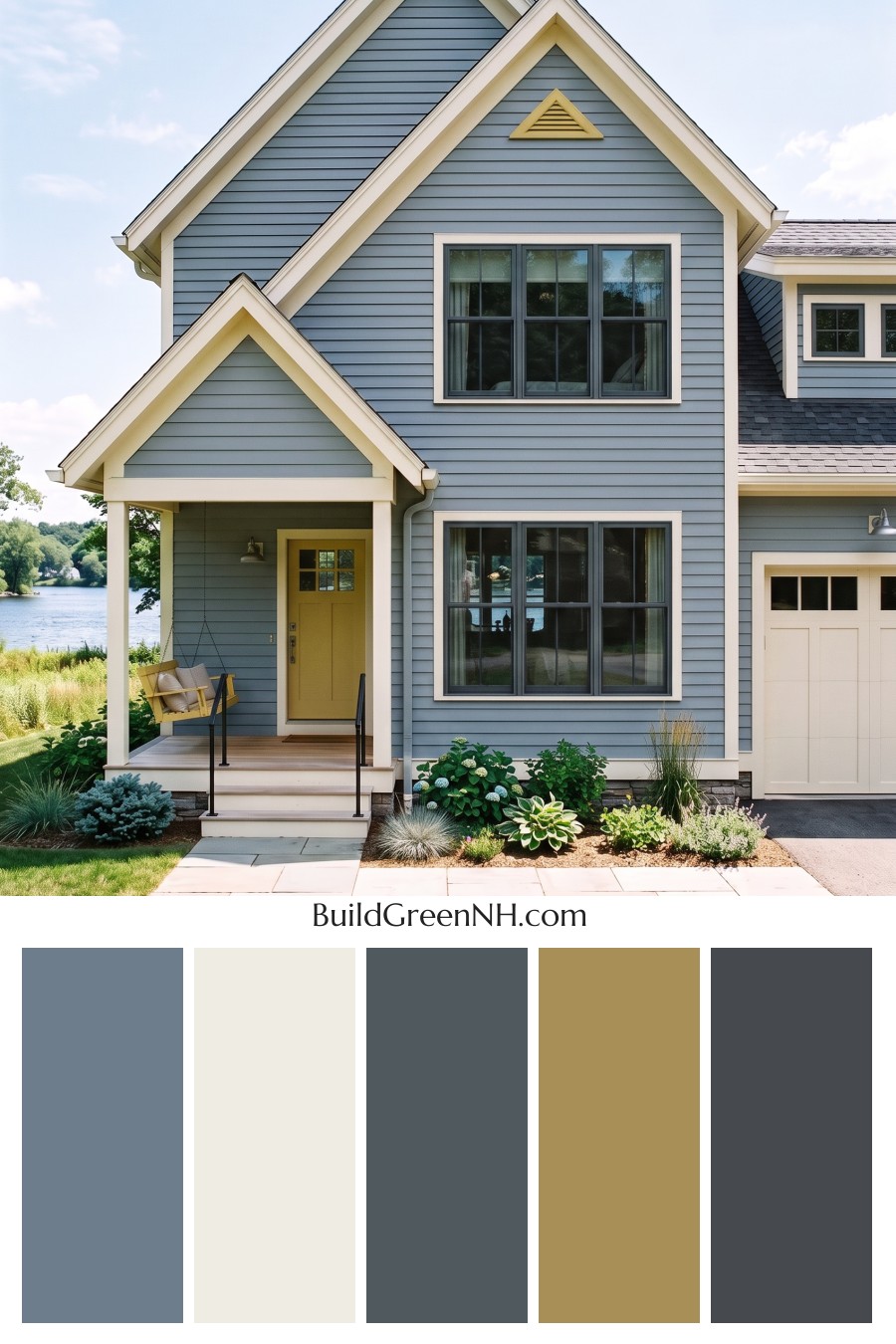 Modern Cottage Light Blue Color Scheme: Dove Blue Citron