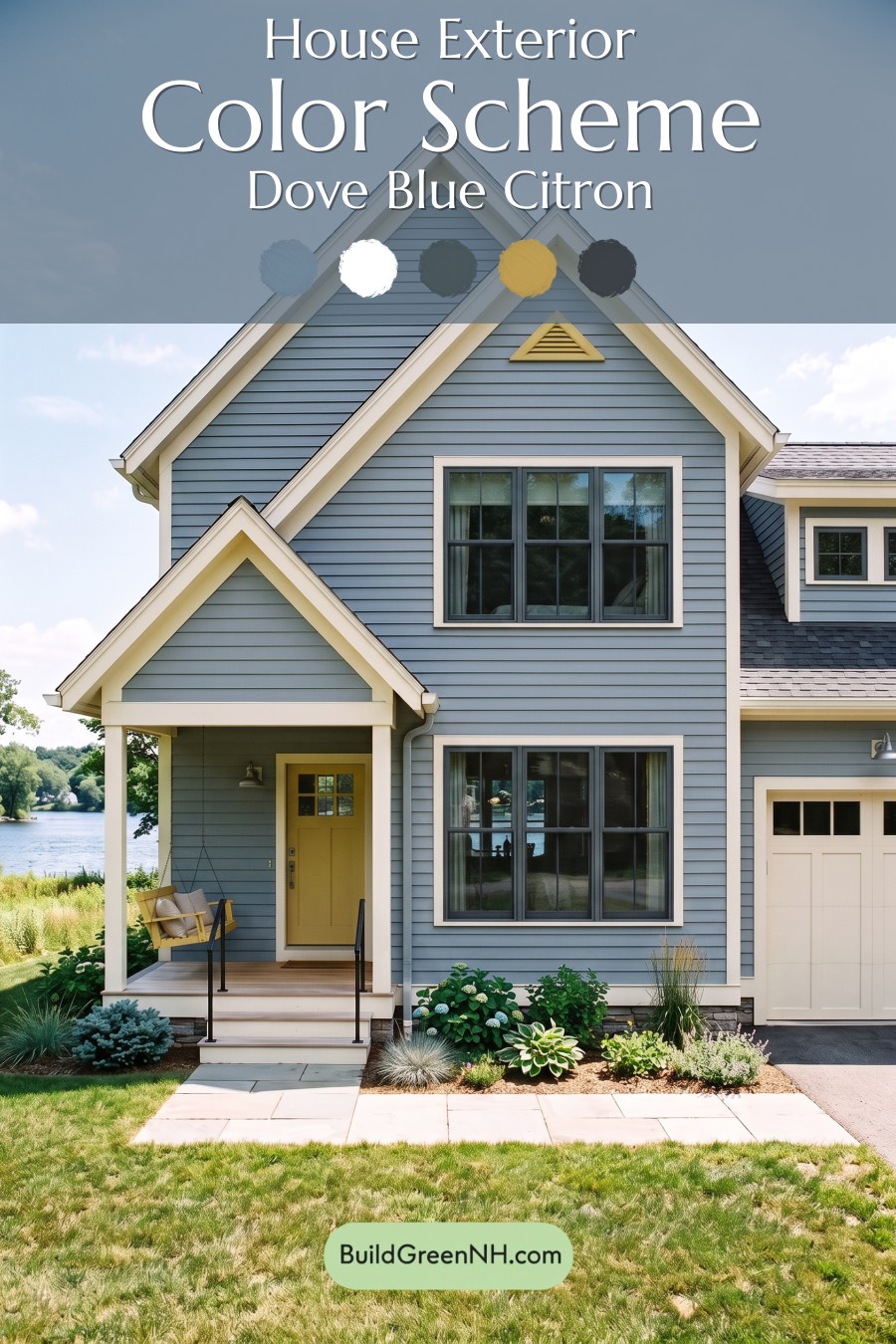Modern Cottage Light Blue Color Scheme: Dove Blue Citron