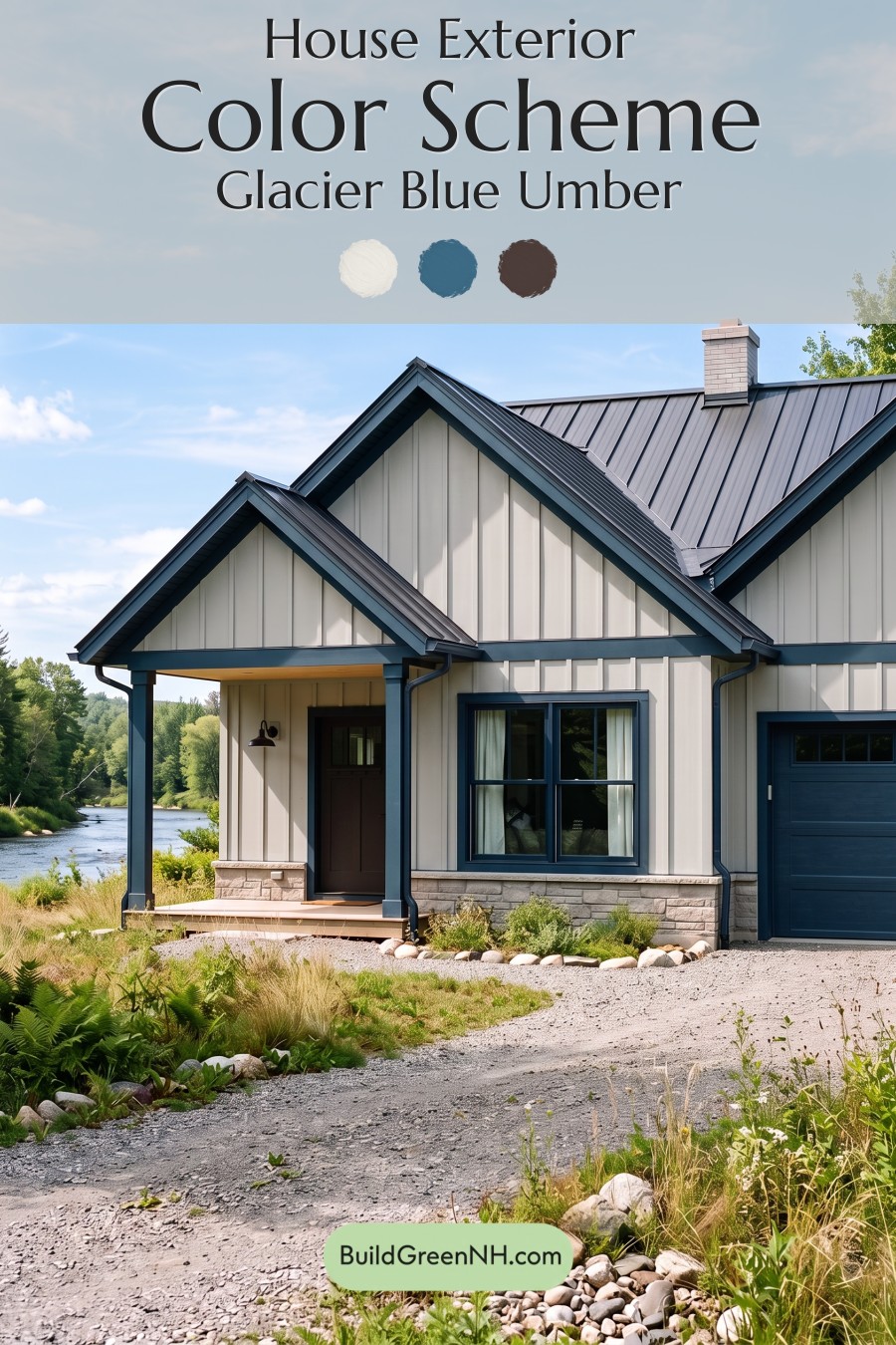Modern Cottage Light Blue Color Scheme: Glacier Blue Umber