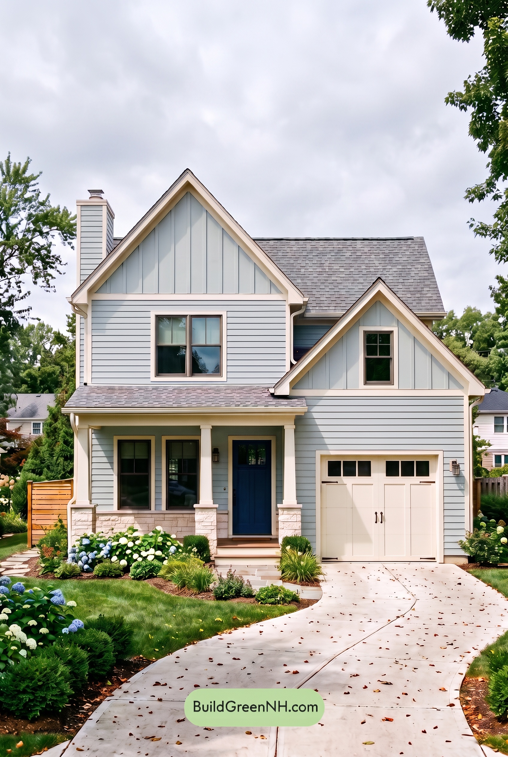 Modern Cottage Light Blue Color Scheme: Harbor Blue Quiet - Overcast