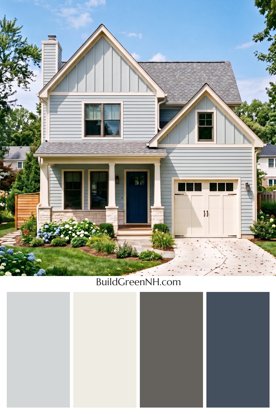 Modern Cottage Light Blue Color Scheme: Harbor Blue Quiet