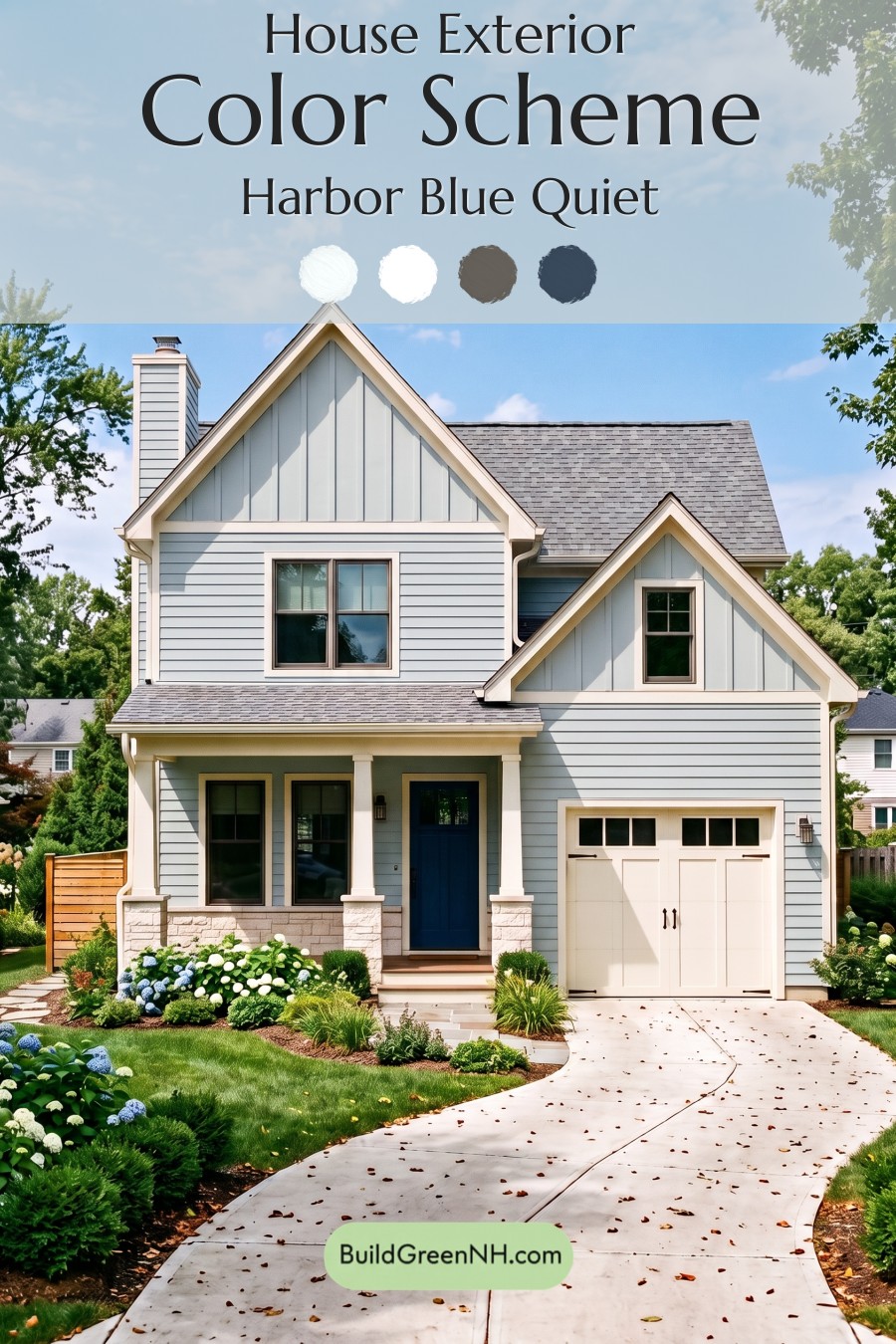 Modern Cottage Light Blue Color Scheme: Harbor Blue Quiet