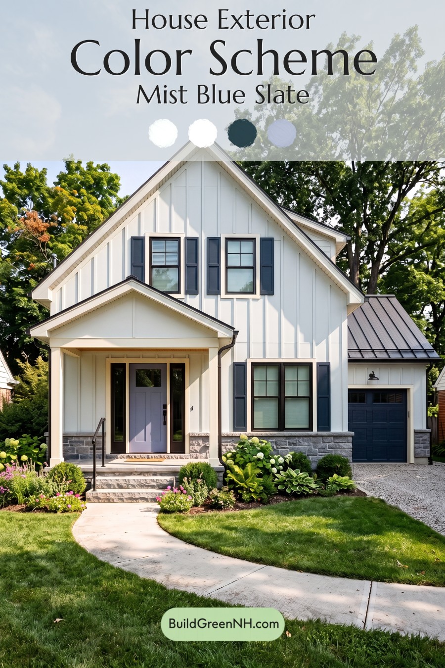 Modern Cottage Light Blue Color Scheme: Mist Blue Slate
