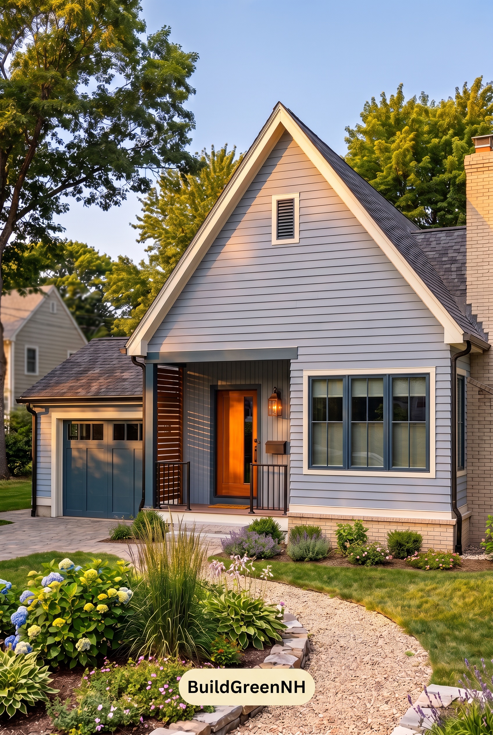 Modern Cottage Light Blue Color Scheme: Powder Blue Copper - Golden Hour