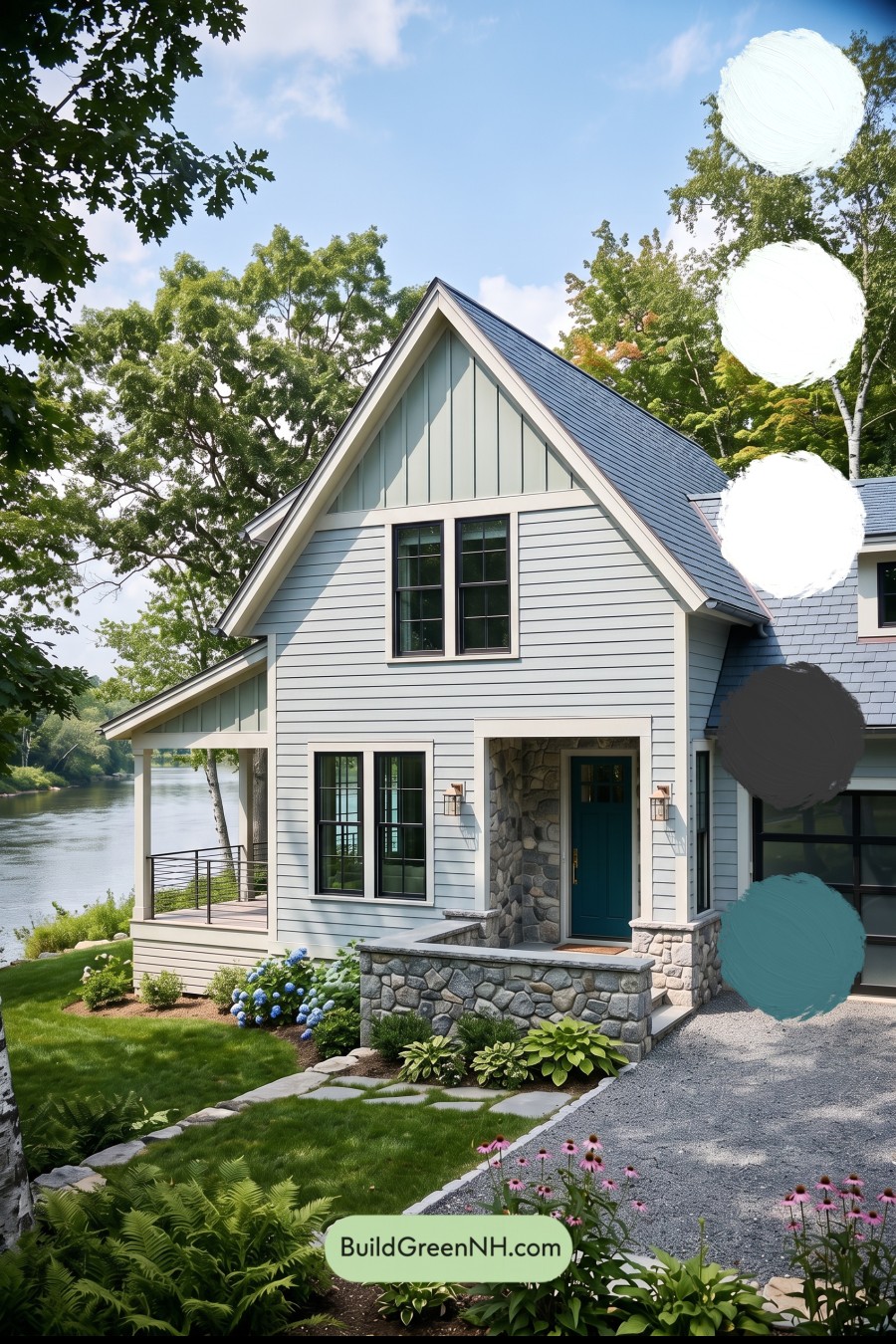 Modern Cottage Light Blue Color Scheme: River Blue Brass