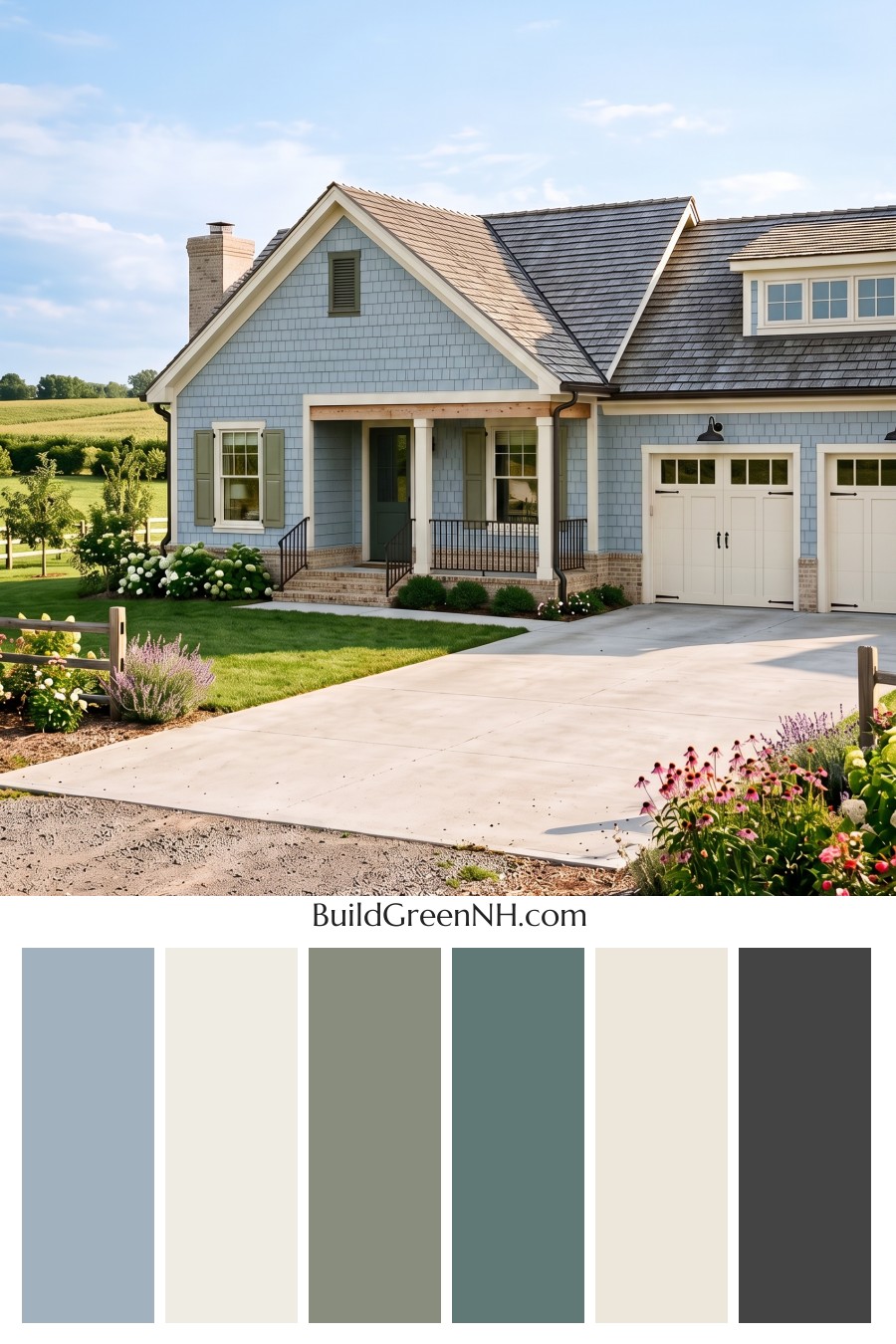 Modern Cottage Light Blue Color Scheme: Sky Blue Orchard