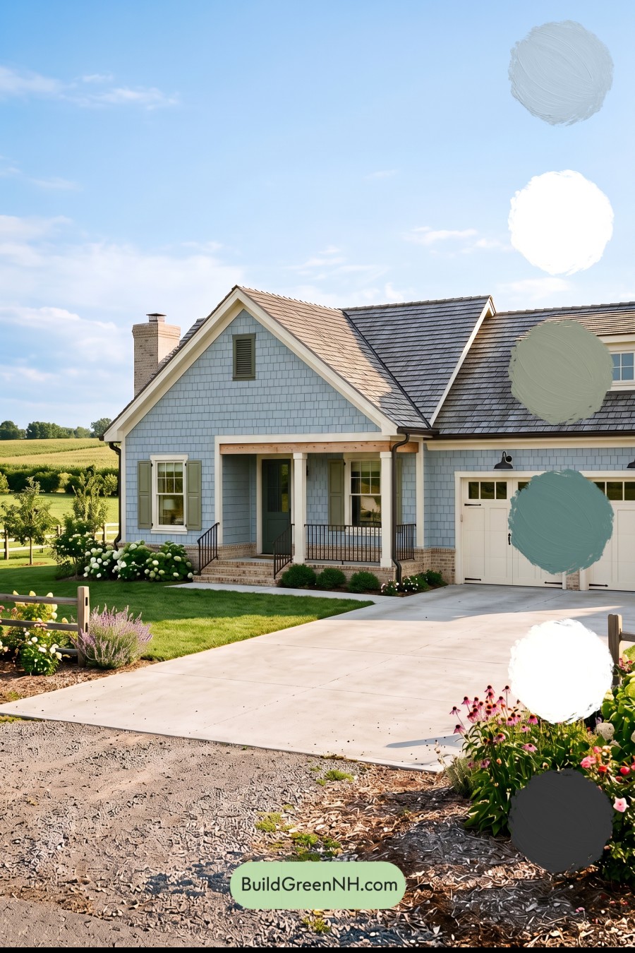 Modern Cottage Light Blue Color Scheme: Sky Blue Orchard