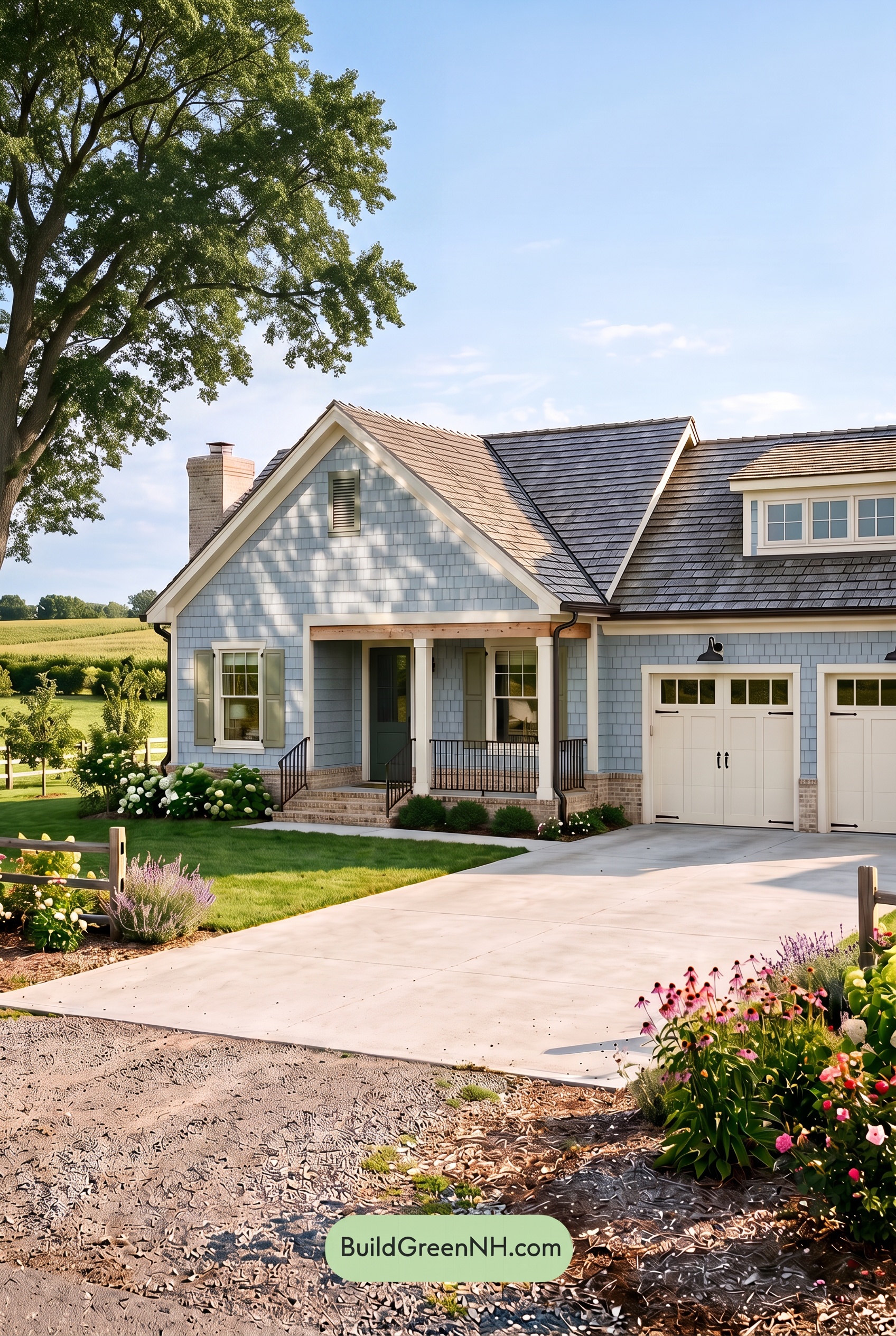 Modern Cottage Light Blue Color Scheme: Sky Blue Orchard - Shade