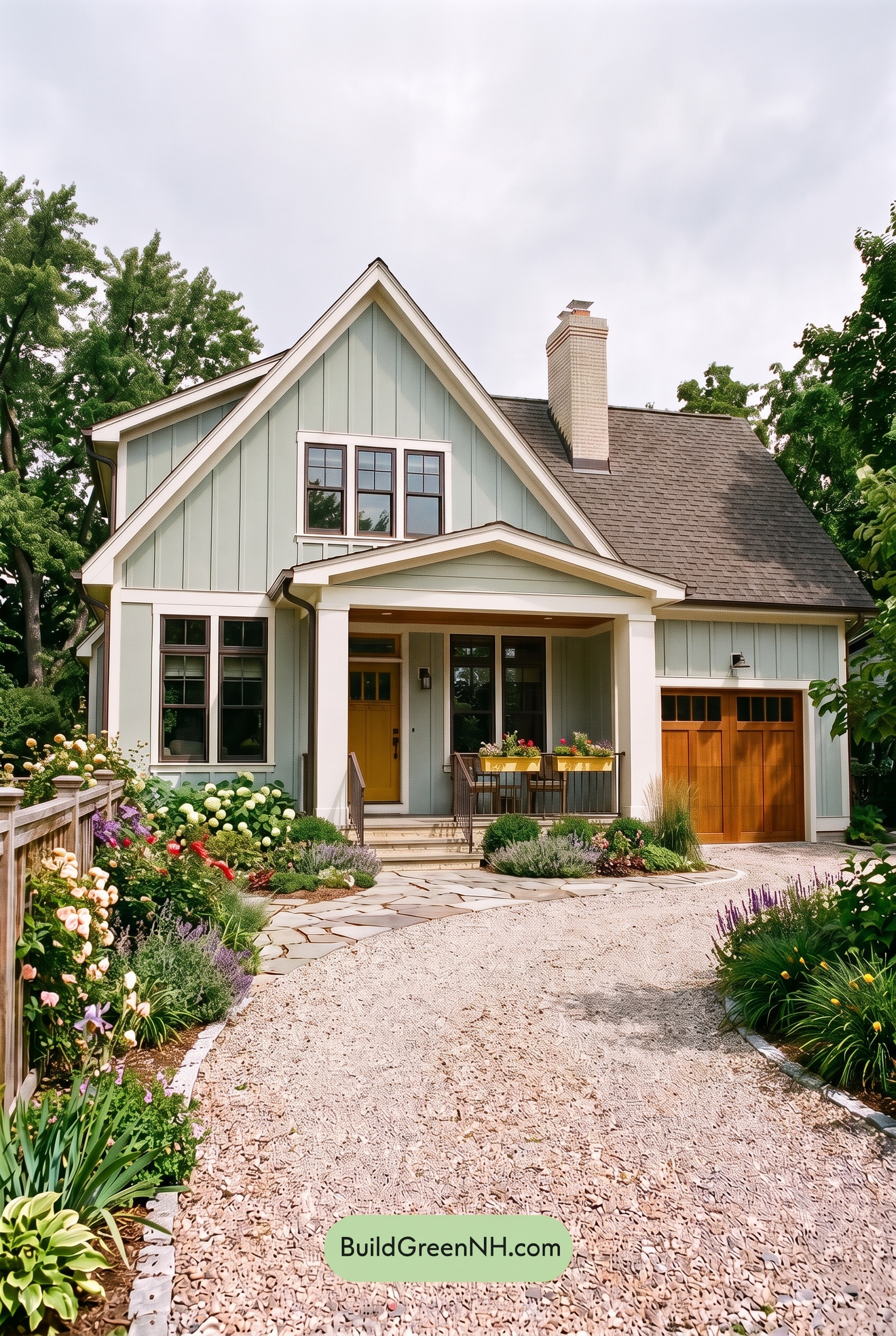 Modern Cottage Light Blue Color Scheme: Willow Blue Saffron - Overcast