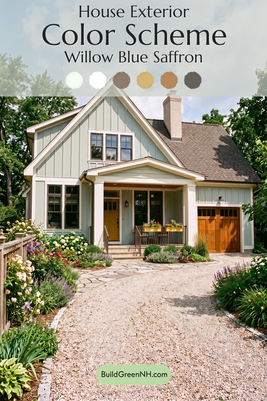 Modern Cottage Light Blue Color Scheme: Willow Blue Saffron