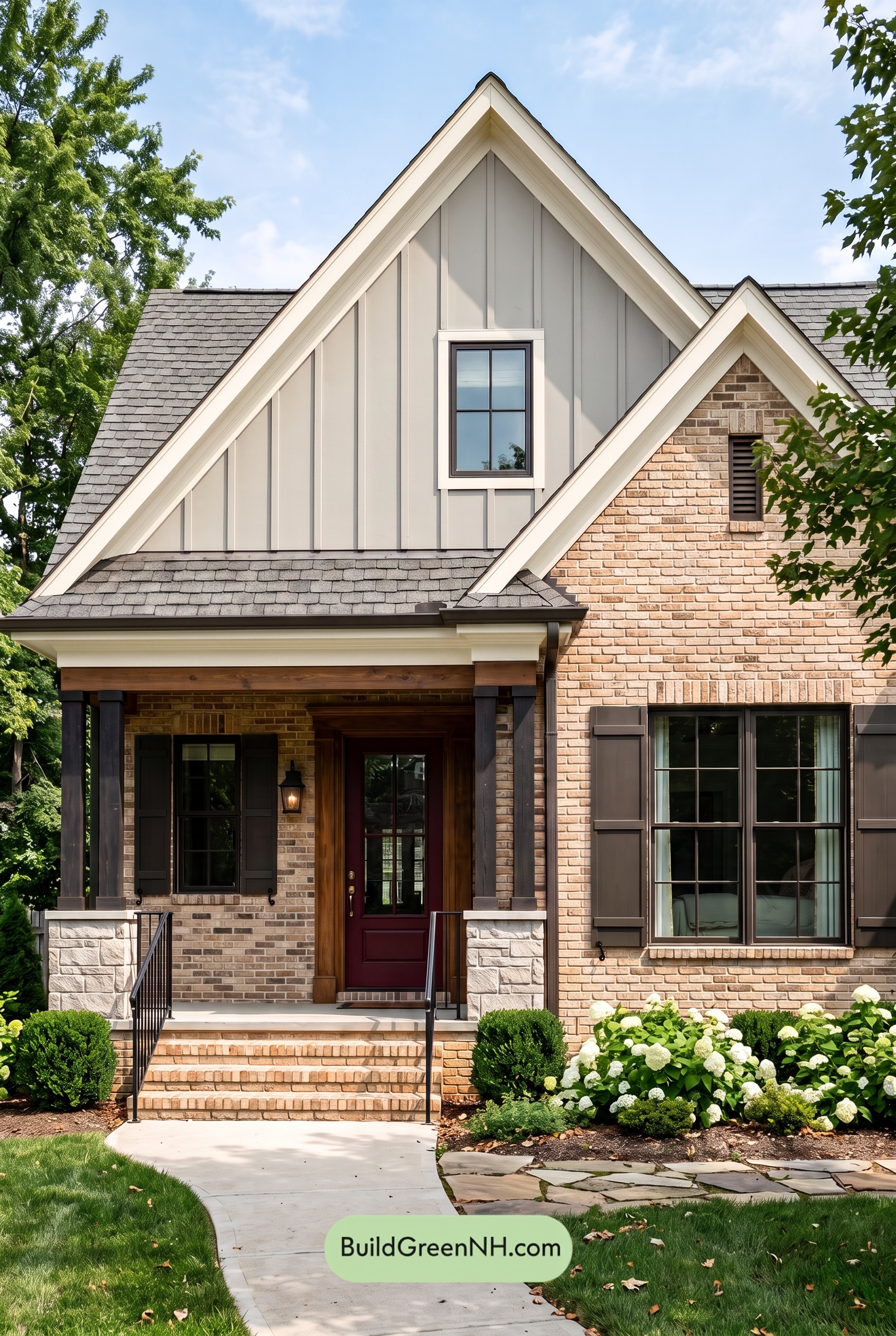 Tan Brick House Exterior Color Scheme: Hearthlight Passage