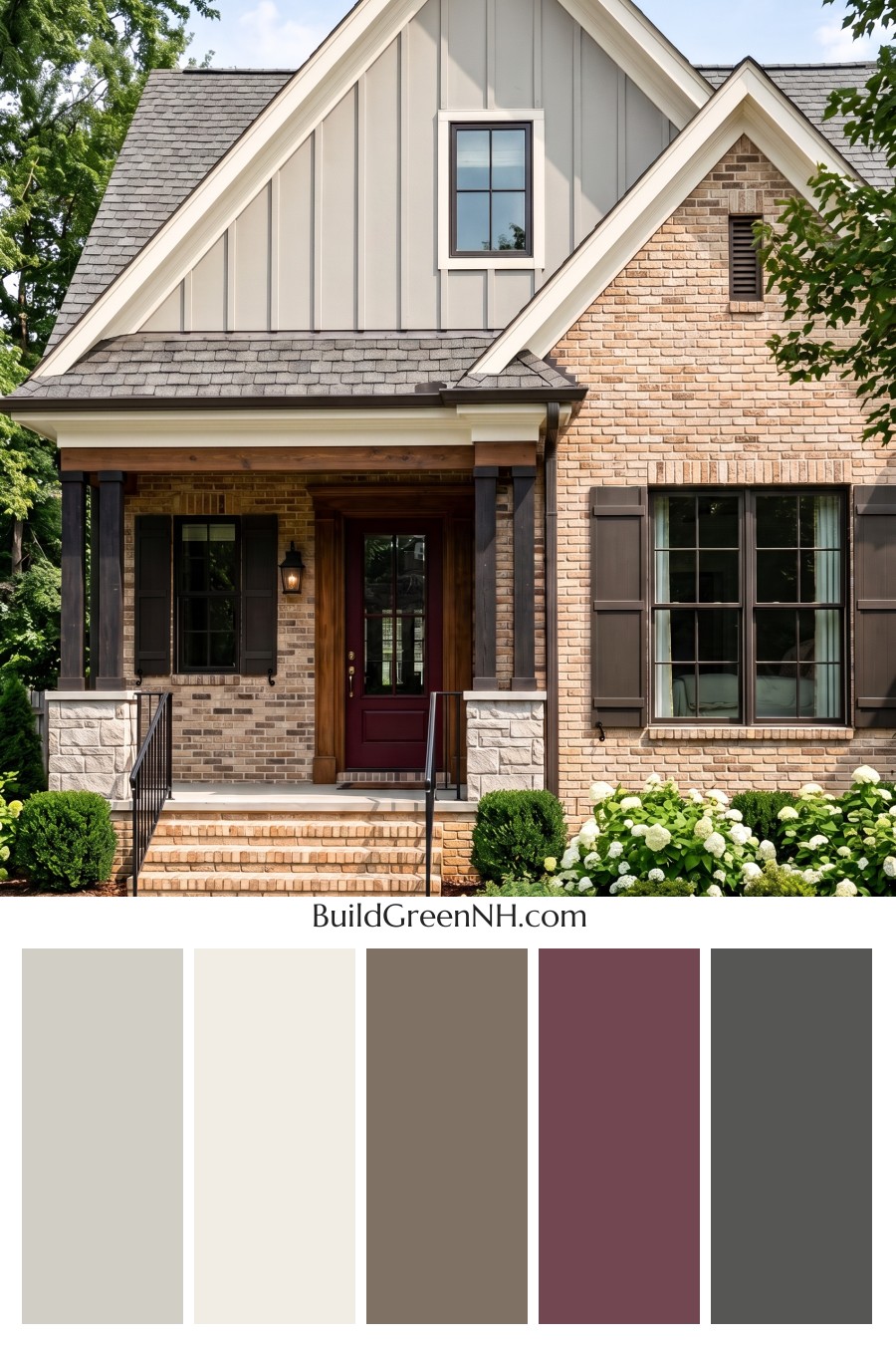 Tan Brick House Exterior Color Scheme: Hearthlight Passage