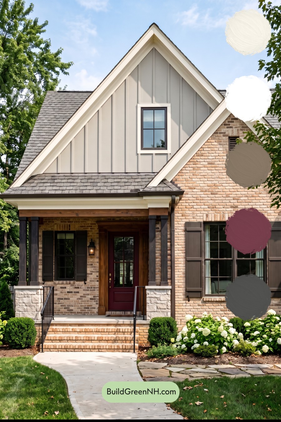 Tan Brick House Exterior Color Scheme: Hearthlight Passage