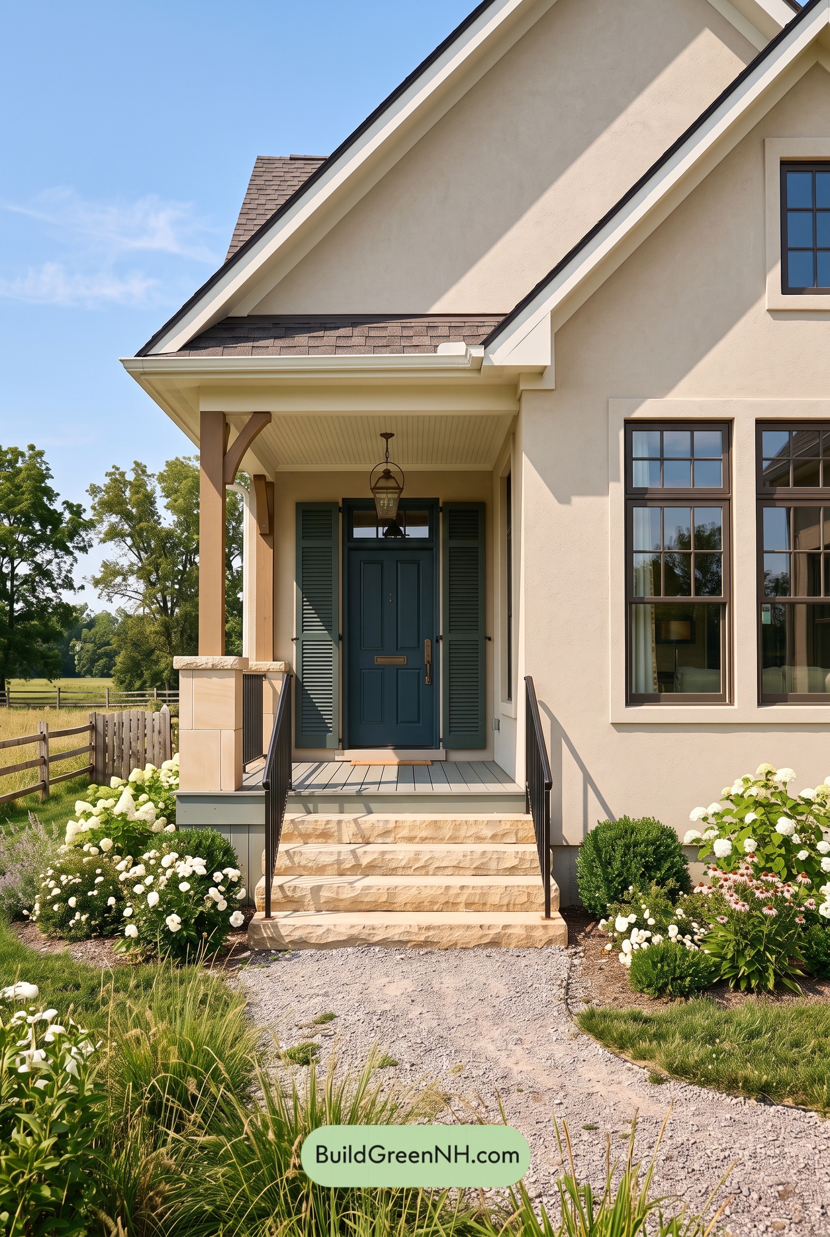 Tan Brick House Exterior Color Scheme: Laurel Entry Hush