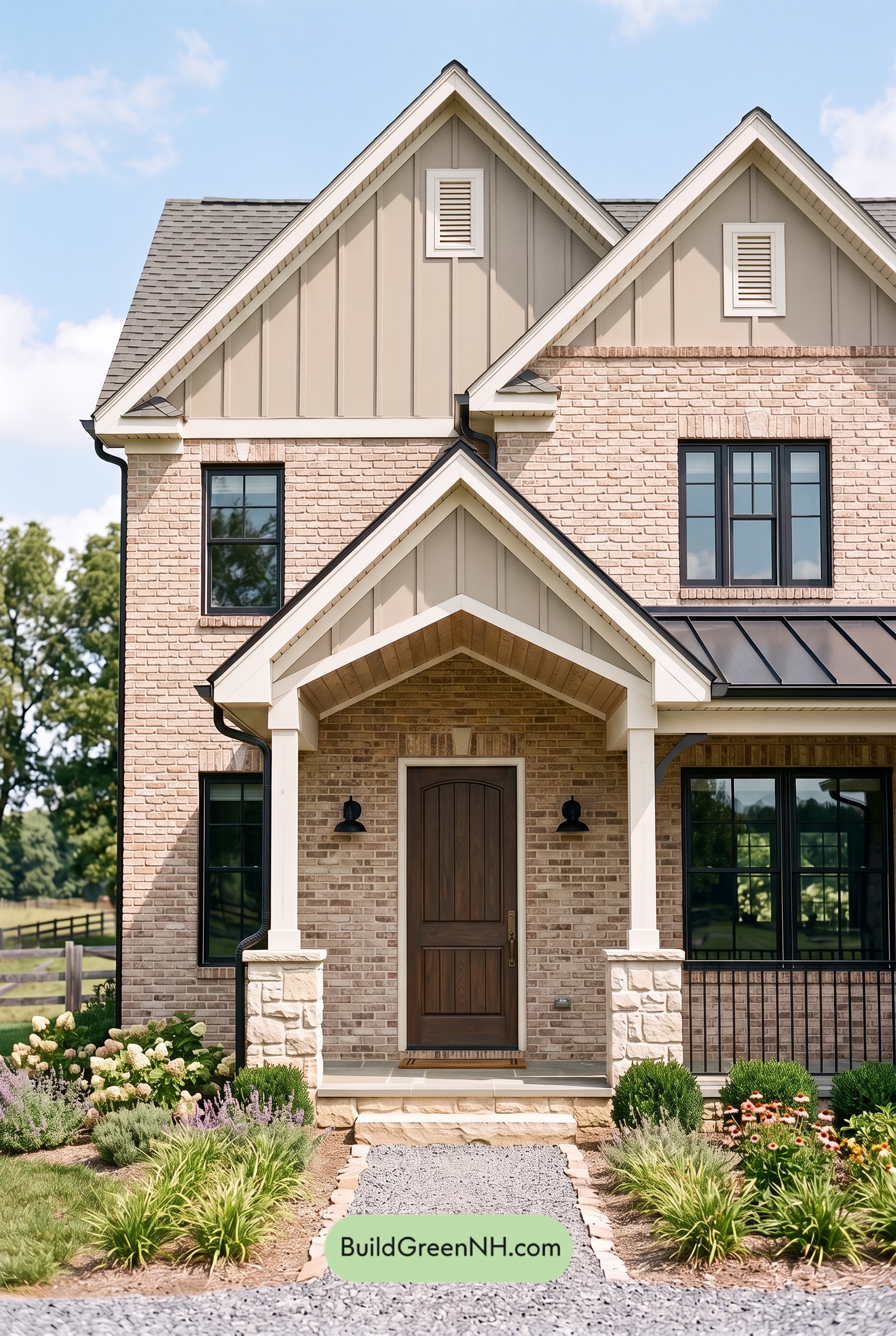 Tan Brick House Exterior Color Scheme: Masonry Reverie