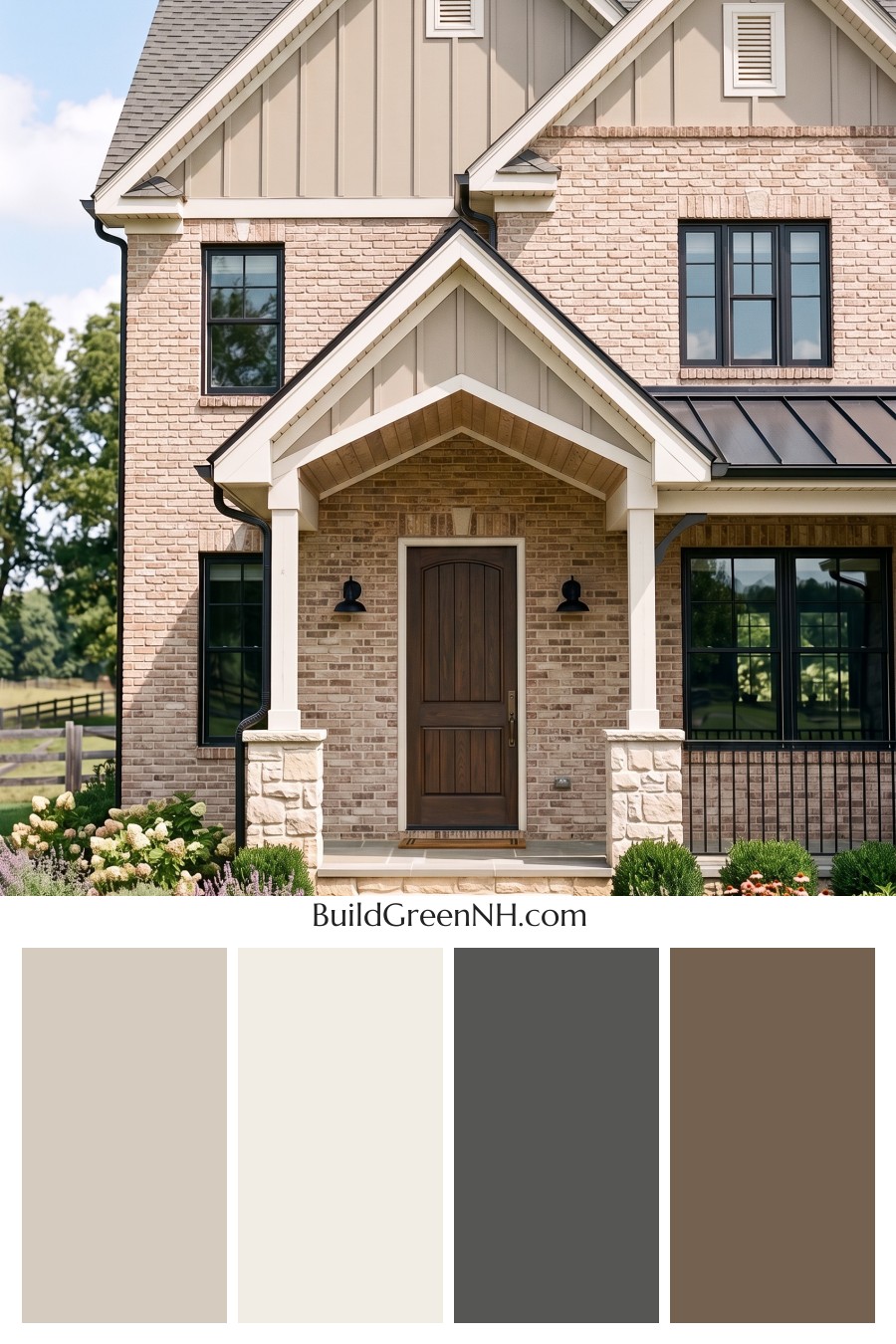 Tan Brick House Exterior Color Scheme: Masonry Reverie