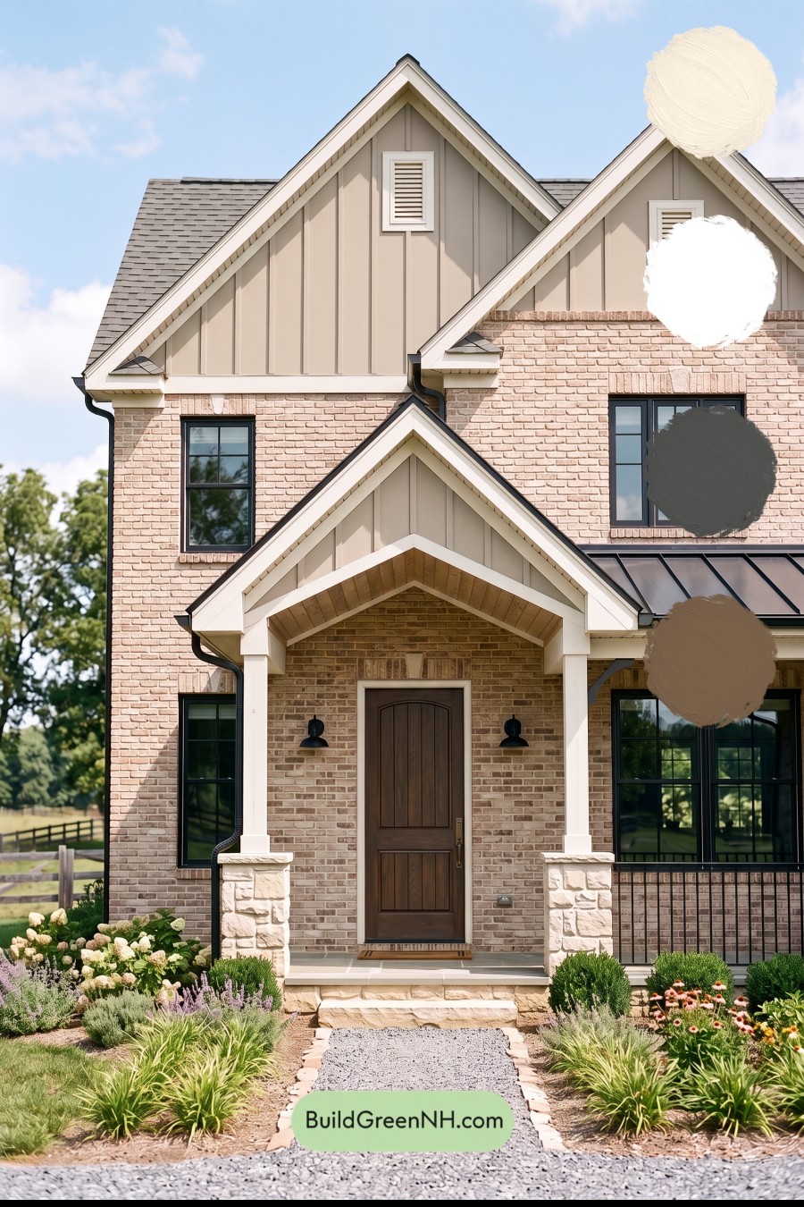 Tan Brick House Exterior Color Scheme: Masonry Reverie