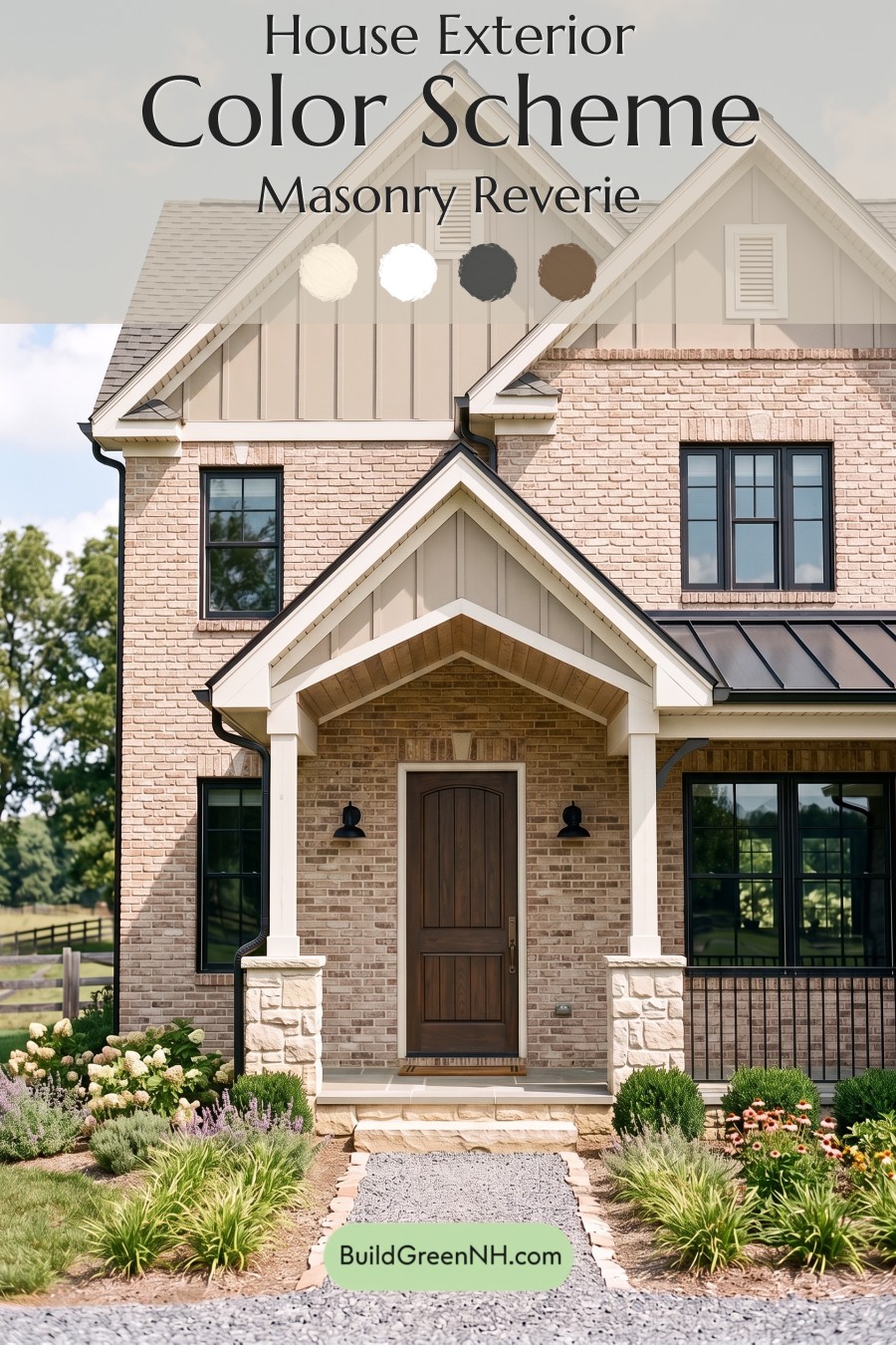 Tan Brick House Exterior Color Scheme: Masonry Reverie