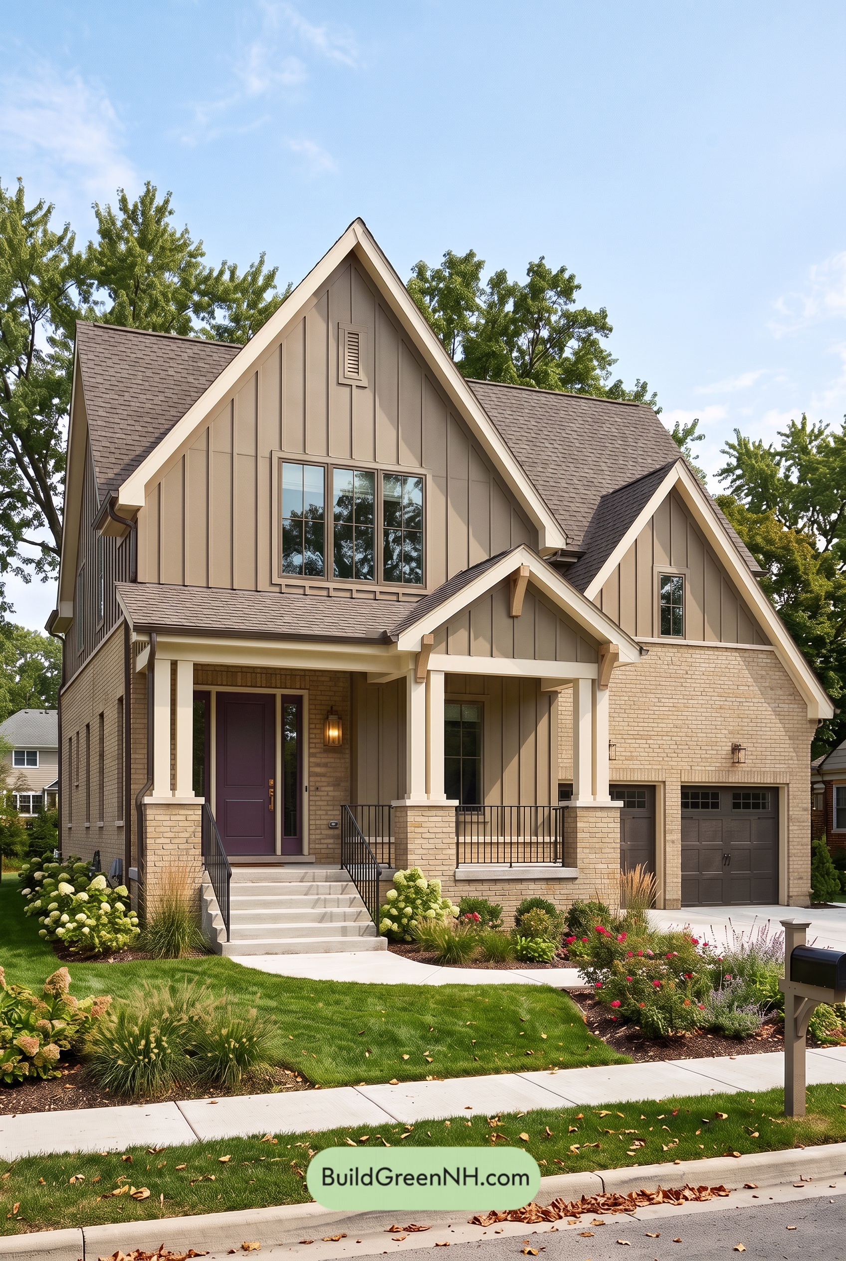 Yellow Brick House Exterior Color Scheme: Brasswood Reverie