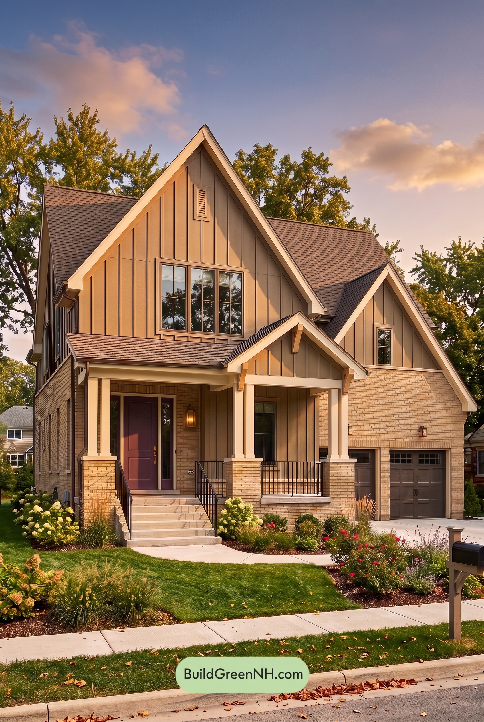 Yellow Brick House Exterior Color Scheme: Brasswood Reverie - Golden Hour