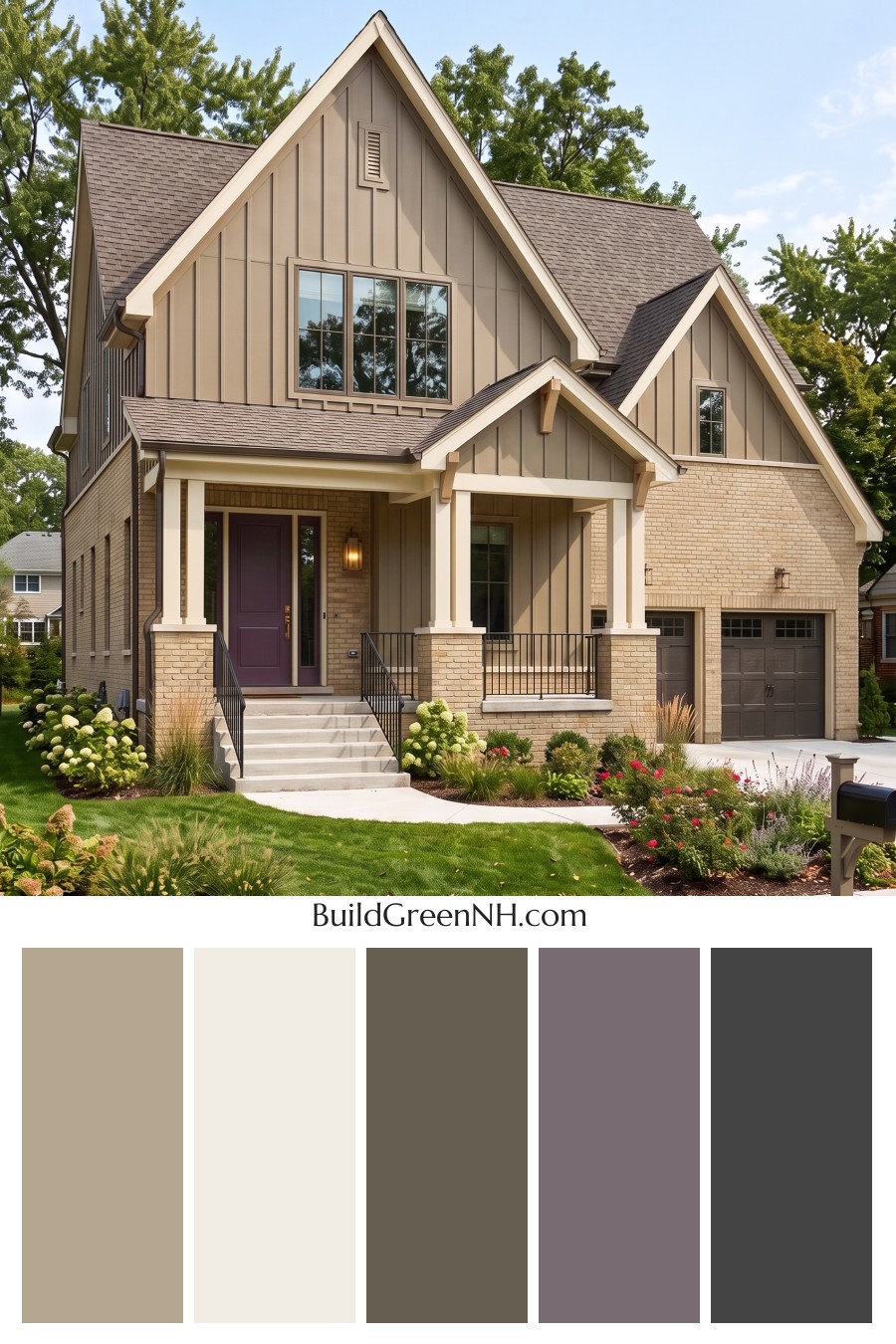 Yellow Brick House Exterior Color Scheme: Brasswood Reverie