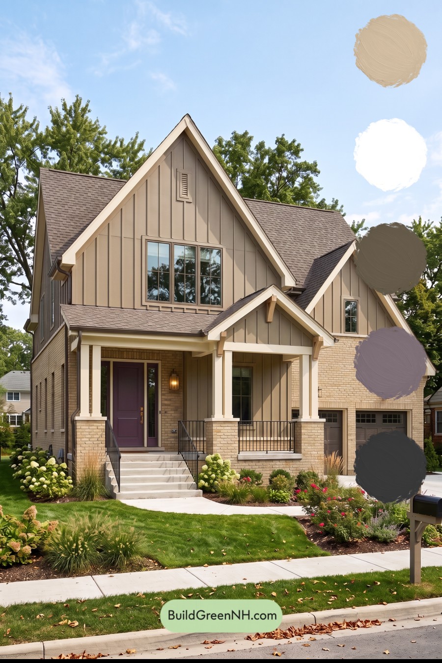 Yellow Brick House Exterior Color Scheme: Brasswood Reverie
