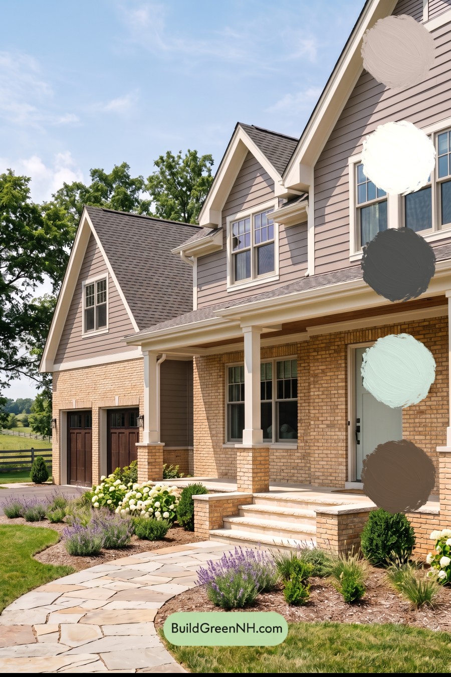 Yellow Brick House Exterior Color Scheme: Copperfield Poise