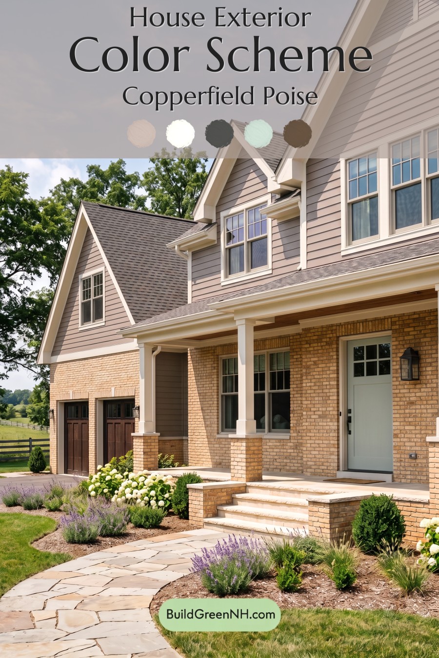 Yellow Brick House Exterior Color Scheme: Copperfield Poise