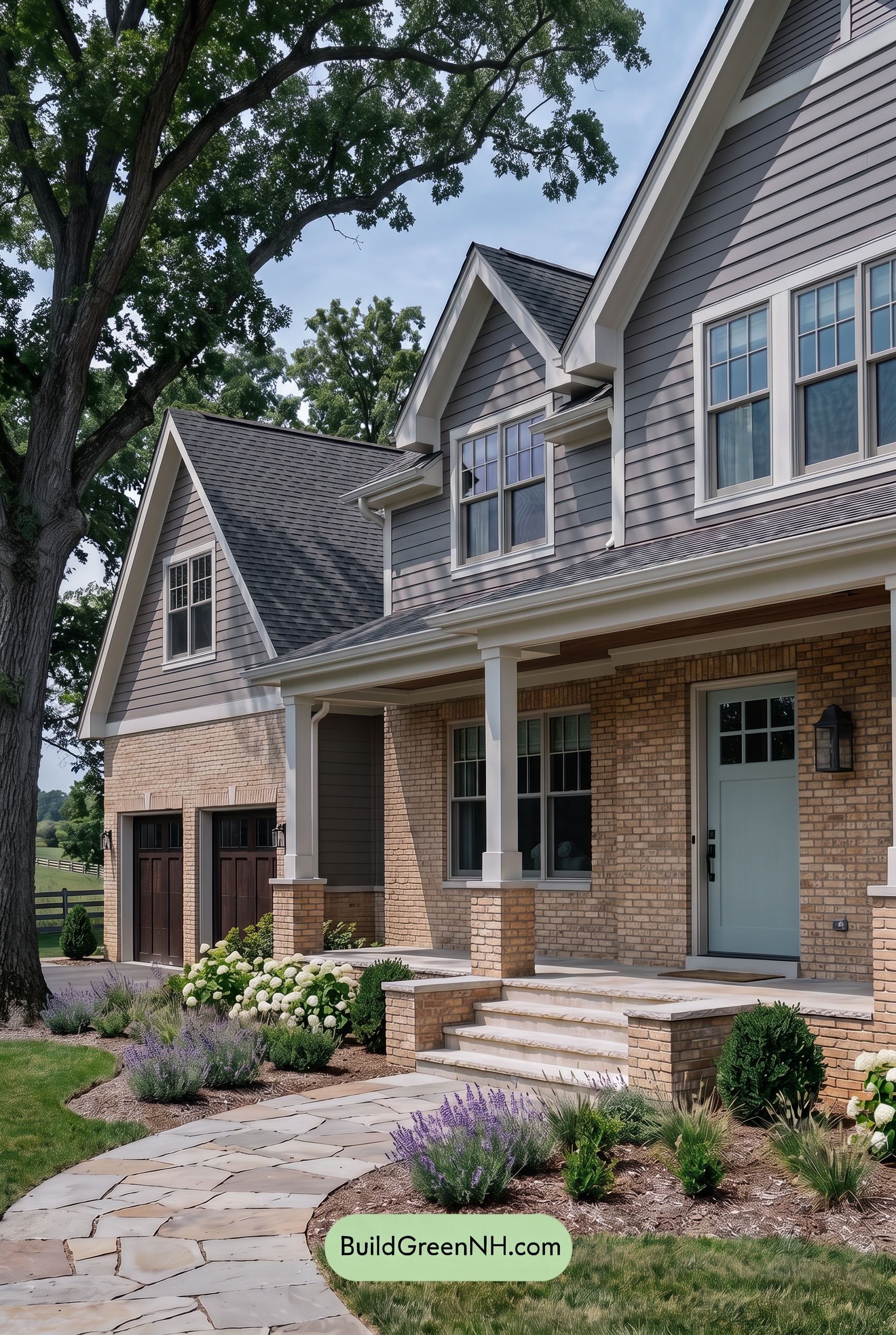 Yellow Brick House Exterior Color Scheme: Copperfield Poise - Shade