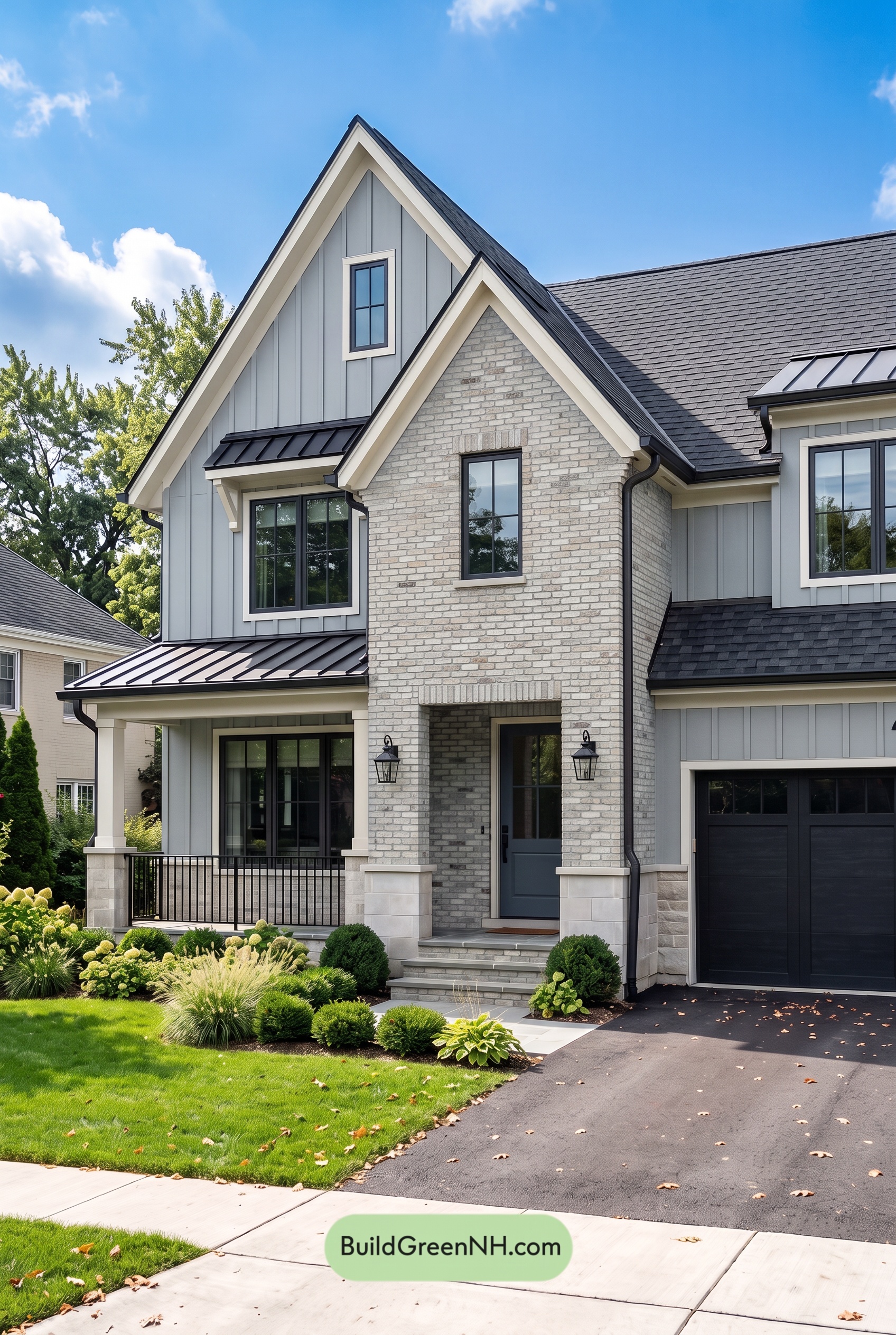 Yellow Brick House Exterior Color Scheme: Golden Brick Raven