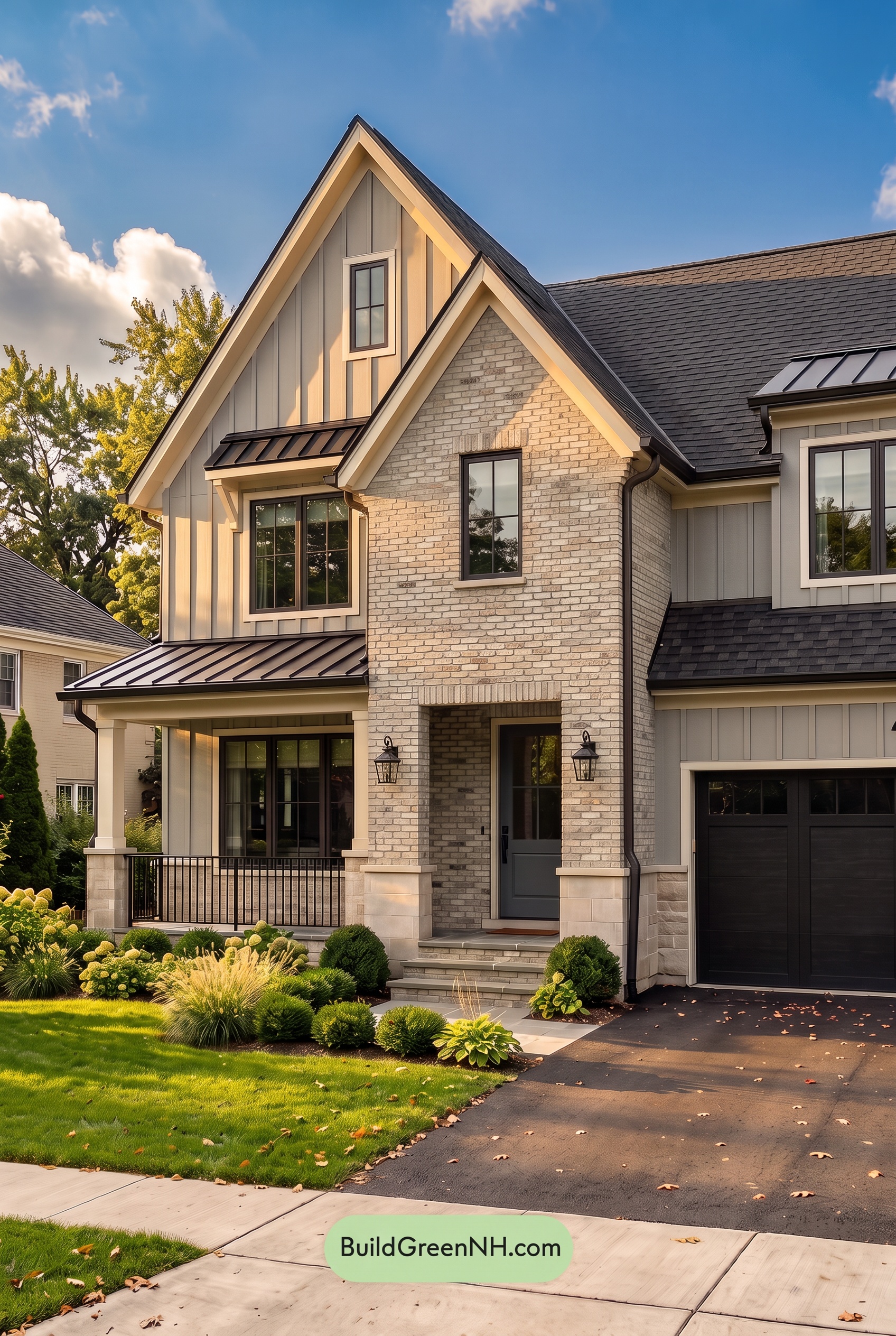 Yellow Brick House Exterior Color Scheme: Golden Brick Raven - Golden Hour